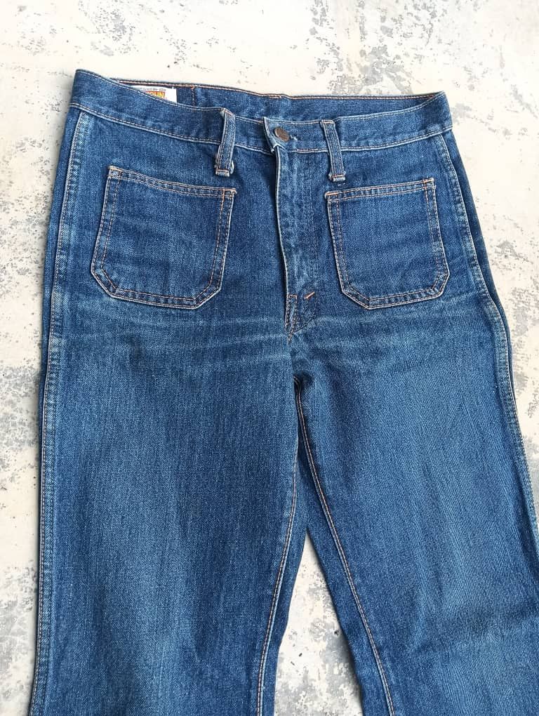 Big John × Japanese Brand Vintage big John boot cut flare denim Size US 29 - 7 Thumbnail