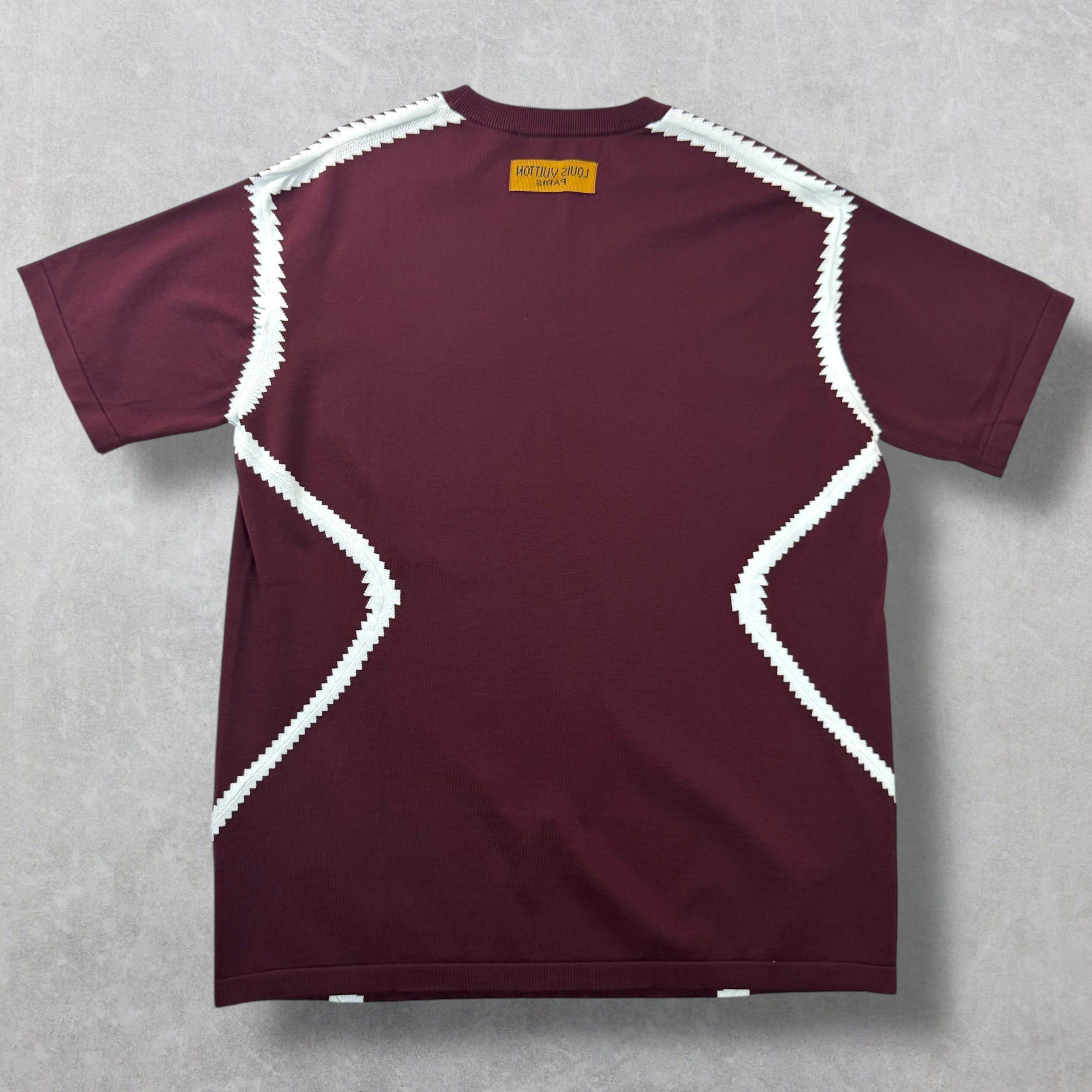 Louis Vuitton Louis Vuitton Burgundy Intarsia Short Sleeve XXL Size US XXL / EU 58 / 5 - 2 Thumbnail