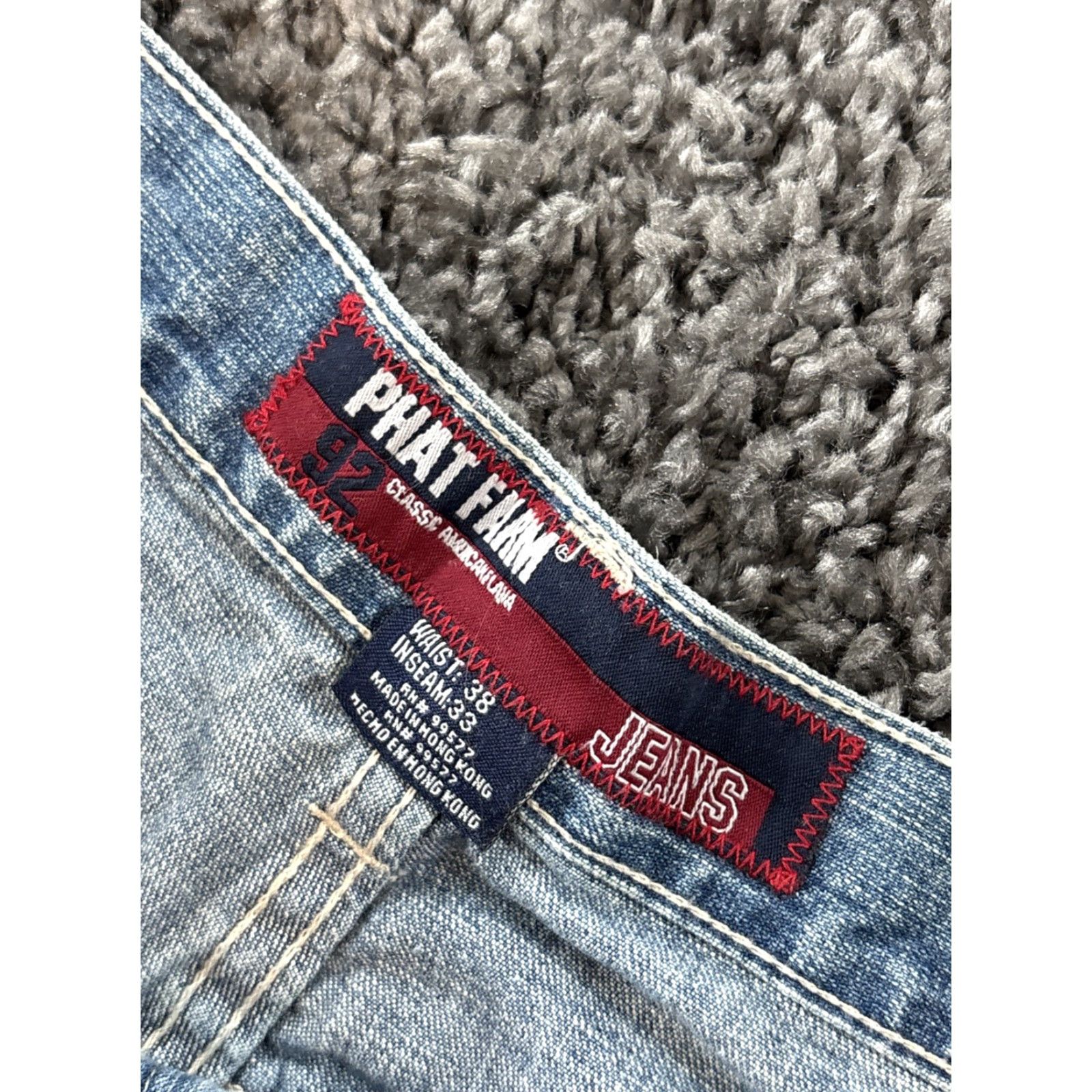 Phat Farm VINTAGE Phat Farm Jeans Mens 38x33 Baggy Light Wash Distressed Embroidered 90s Blues Width-Wide Leg Relaxed Inseam 33 Mens Size US 38 / EU 54 - 6 Thumbnail