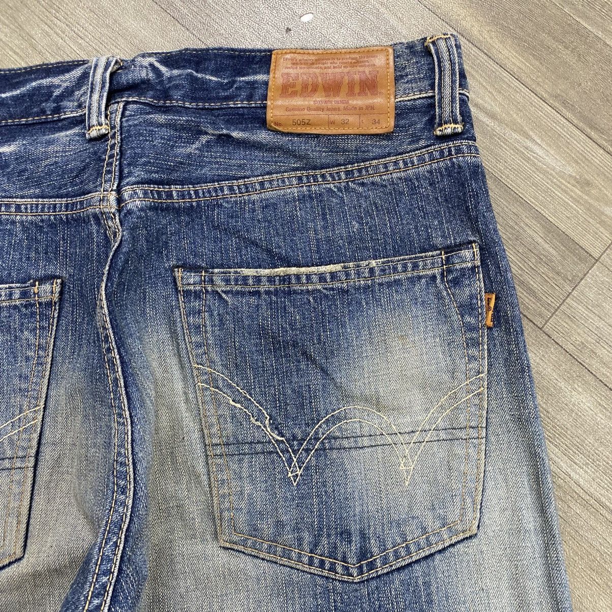 Edwin 1990s Vintage Edwin 505Z Selvedge Japan Faded Jeans 32x34 Size US 32 / EU 48 - 18 Thumbnail