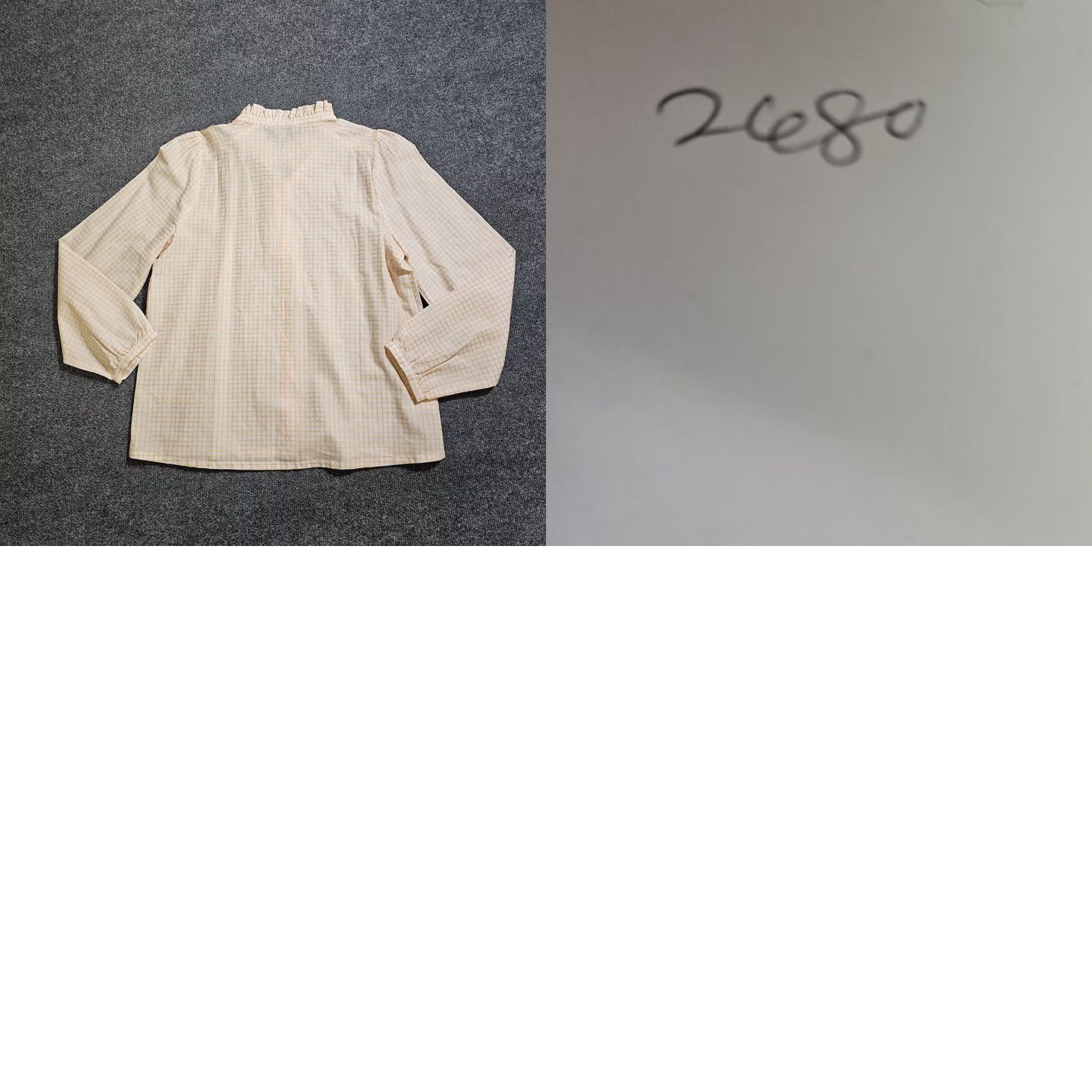 Loft LOFT Top Shirt Womens Medium White Yellow Plaid Long Sleeve Ruffle Neck Career Shirt Ladies Regular Size M Womens LOFT Blouse Shirt Size M / US 6-8 / IT 42-44 - 8 Thumbnail