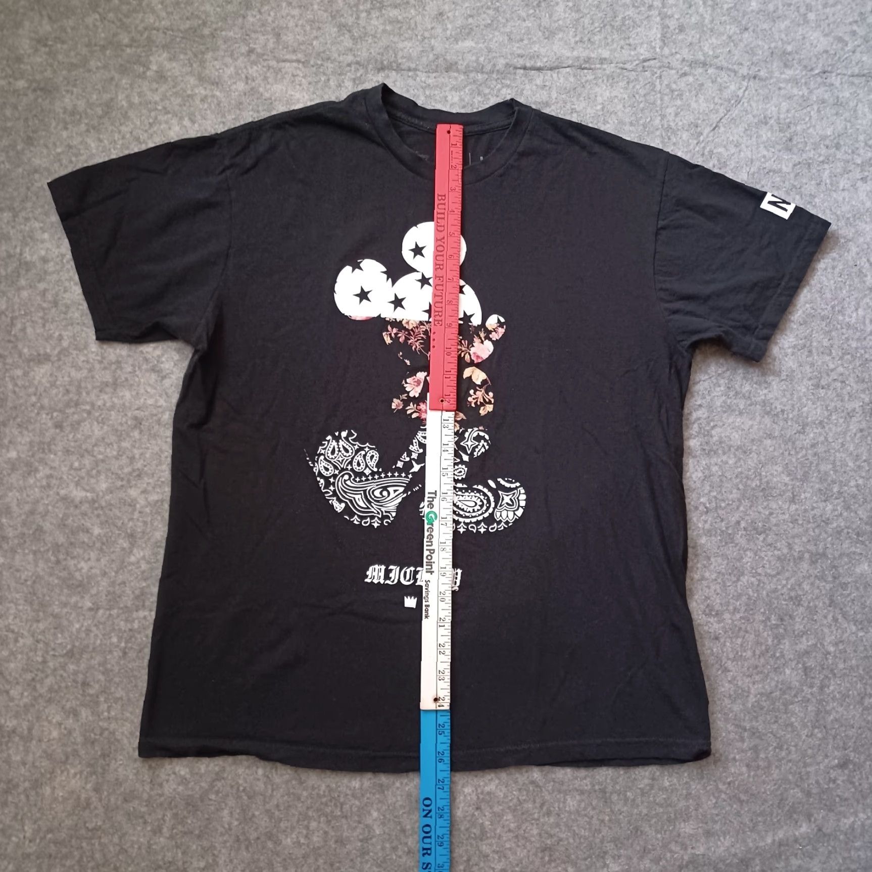 Disney Disney T Shirt Mens Large Black Mickey Mouse Neff Jumbo Logo Short Sleeve Size US L / EU 52-54 / 3 - 7 Thumbnail
