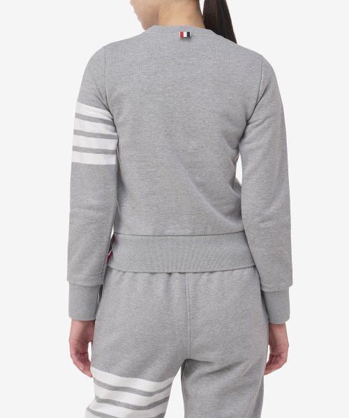 Thom Browne o1s22i1n0924 4-Bar Crewneck Sweater in Grey Size M / US 6-8 / IT 42-44 - 2 Thumbnail