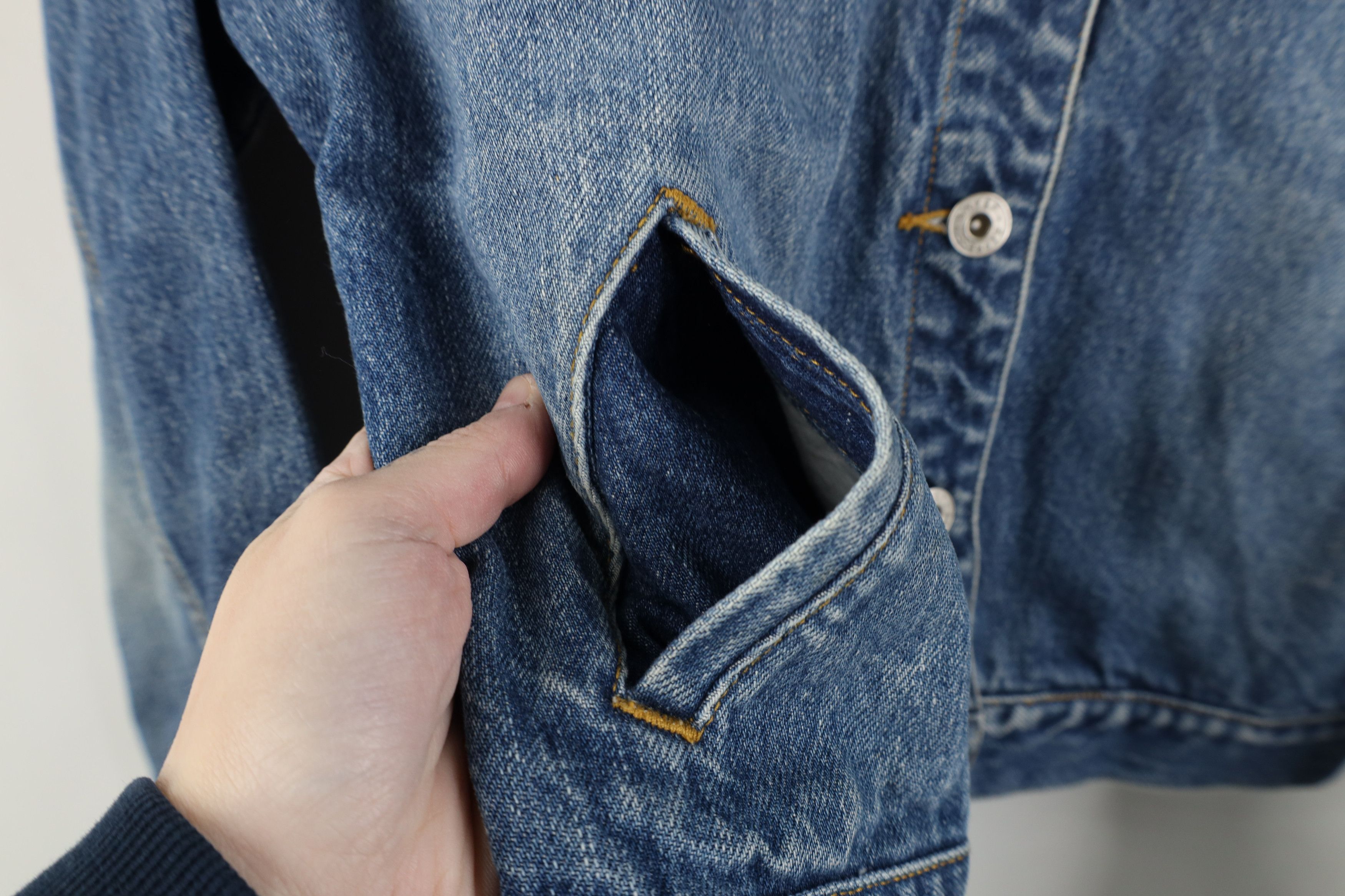 Express Vintage Y2K Express Babydoll Cropped Denim Trucker Jacket Size M / US 6-8 / IT 42-44 - 6 Thumbnail