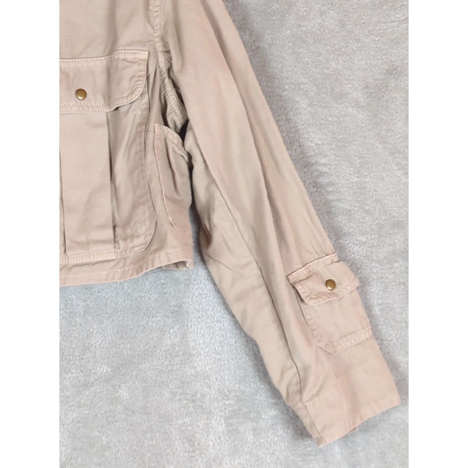 Banana Republic Banana Republic Jacket Womens S Cropped Tan Field Outdoor Utility Streetwear Jacket Size S / US 4 / IT 40 - 4 Thumbnail