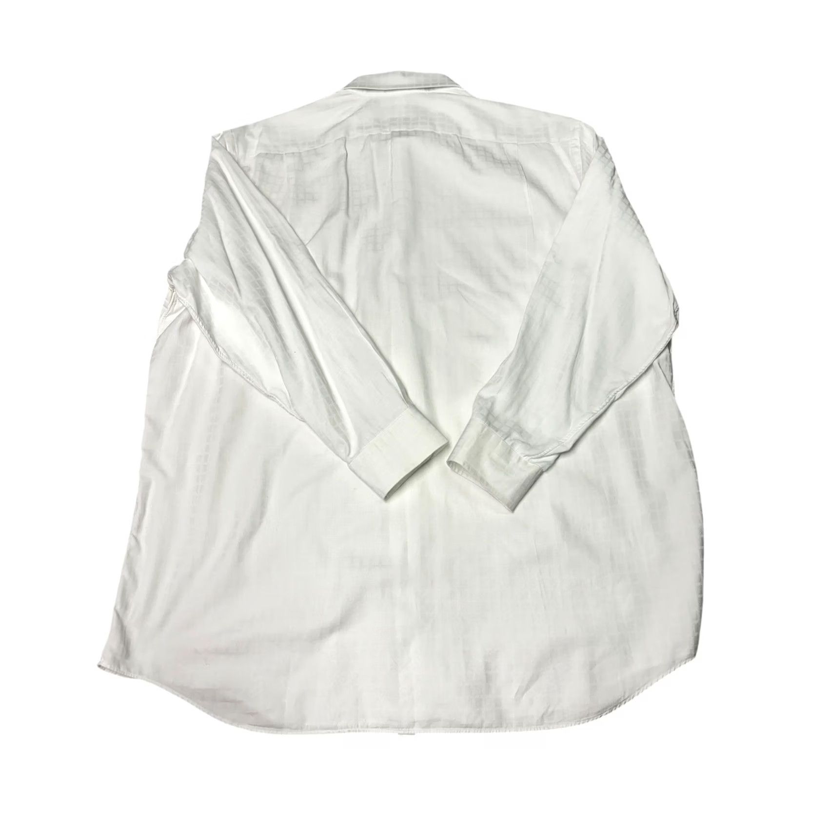 Vintage Paul Fredrick Dress Shirt Mens 17 1/2 33 White Fine Stripe Long Sleeve Blend Size 48R - 6 Thumbnail