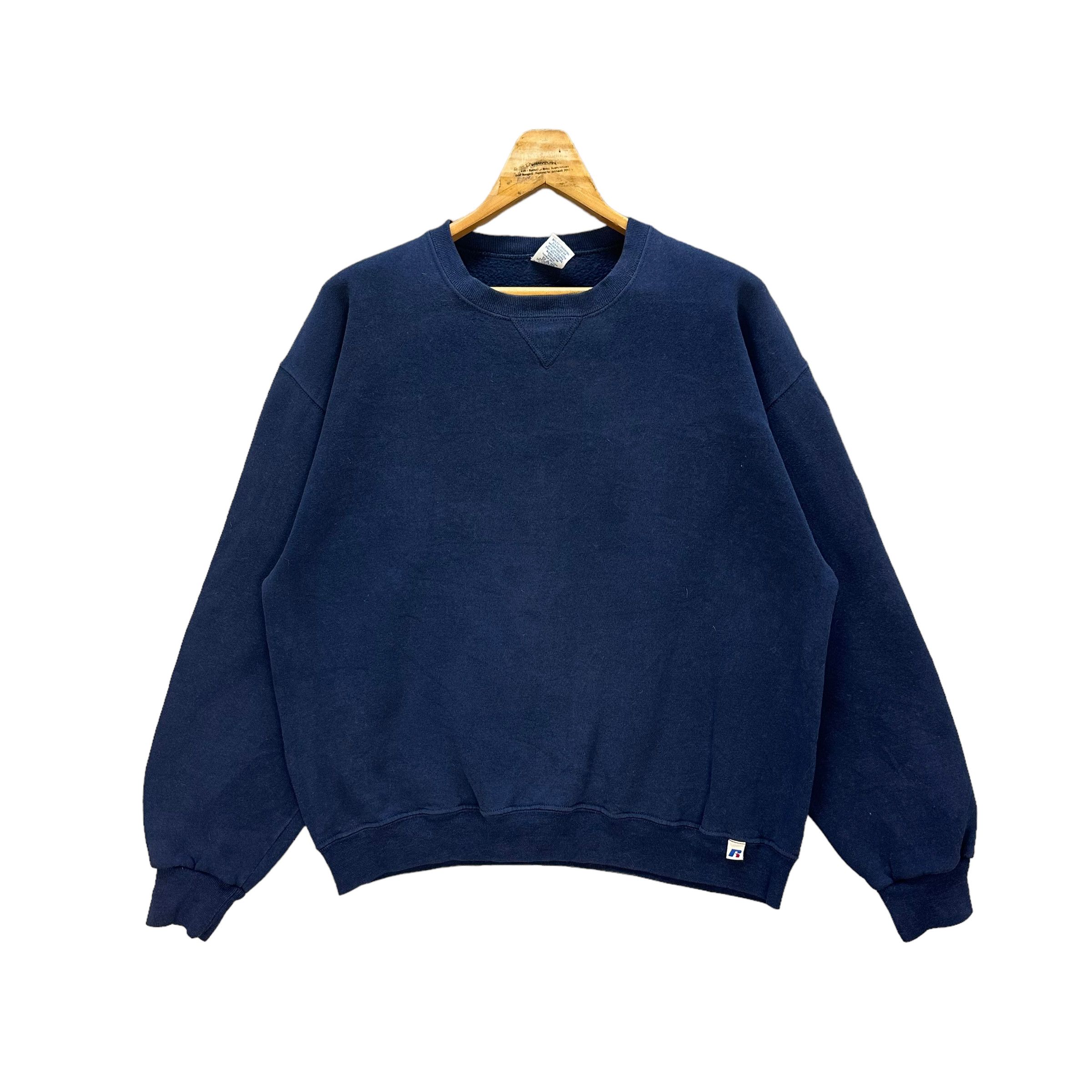 Russell Athletic VINTAGE PLAIN RUSSELL NAVY SWEATSHIRTS #8367-006 Size US L / EU 52-54 / 3 - 1 Thumbnail