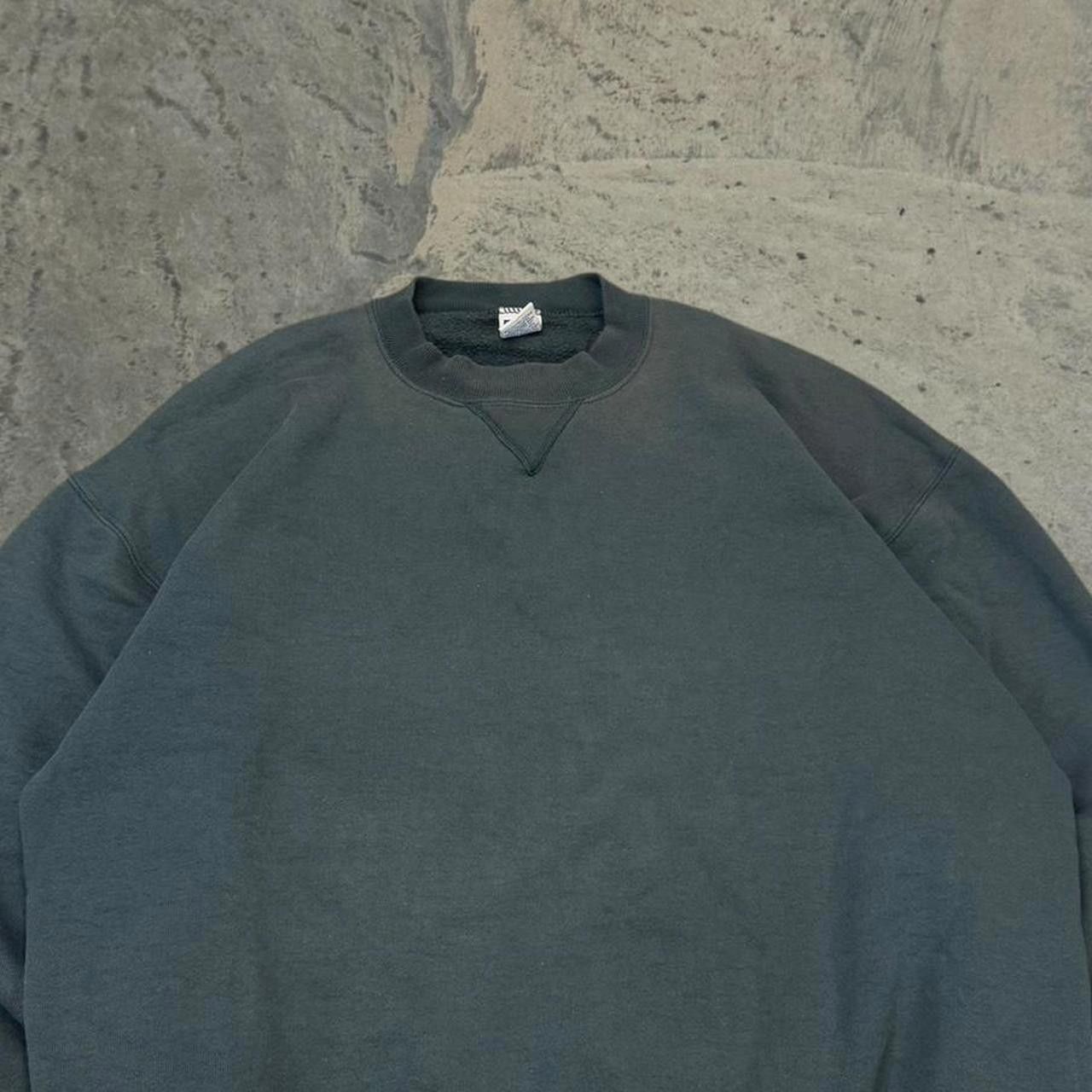 Russell Athletic × Vintage Vintage 90s Russell Athletic Faded Forest Green Crewneck Size US XL / EU 56 / 4 - 2 Thumbnail