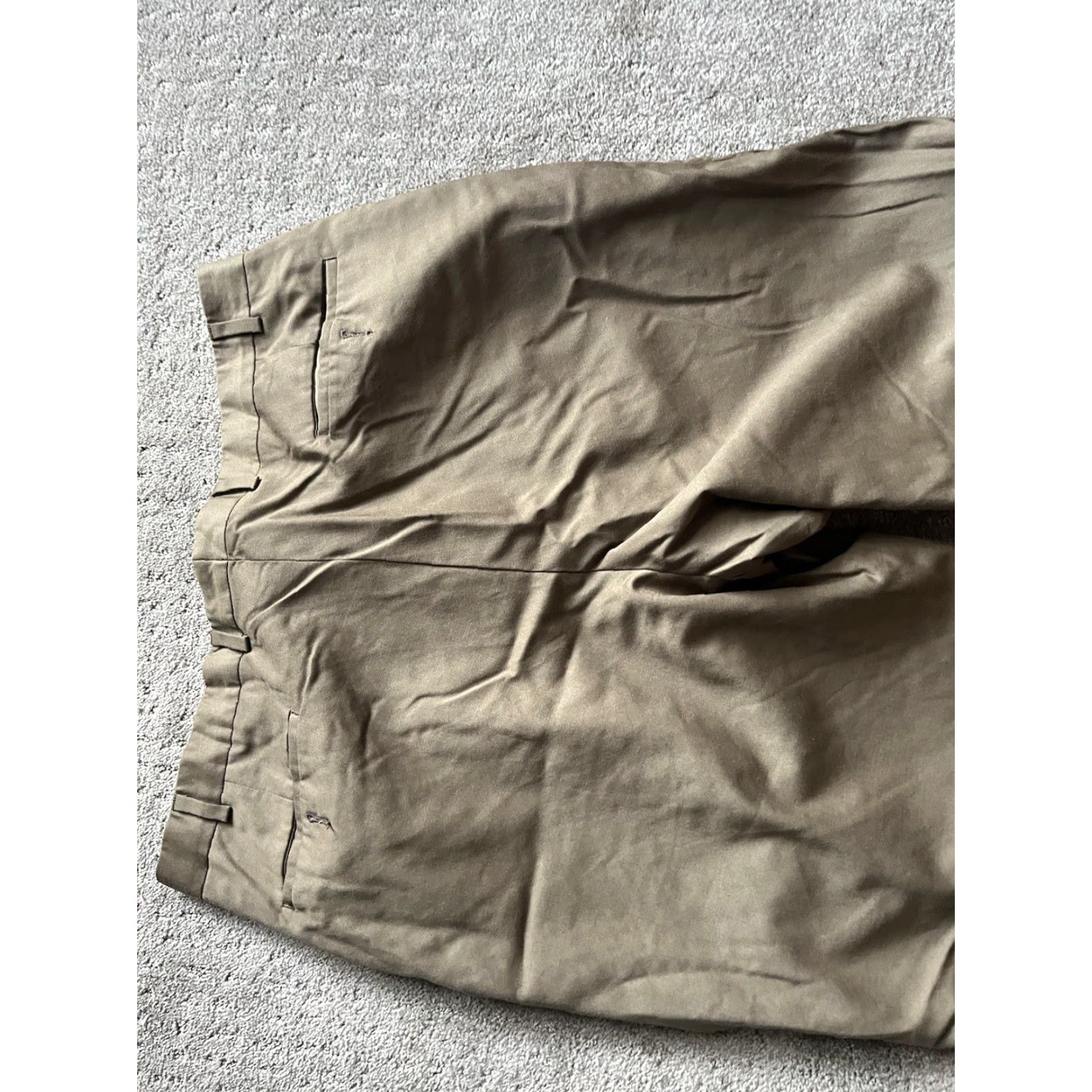 Ralph Lauren VINTAGE Ralph Lauren Men’s Dress Pants 38x32 Wool Khaki Pleated Regular Fit 90s Designer Size US 38 / EU 54 - 4 Thumbnail