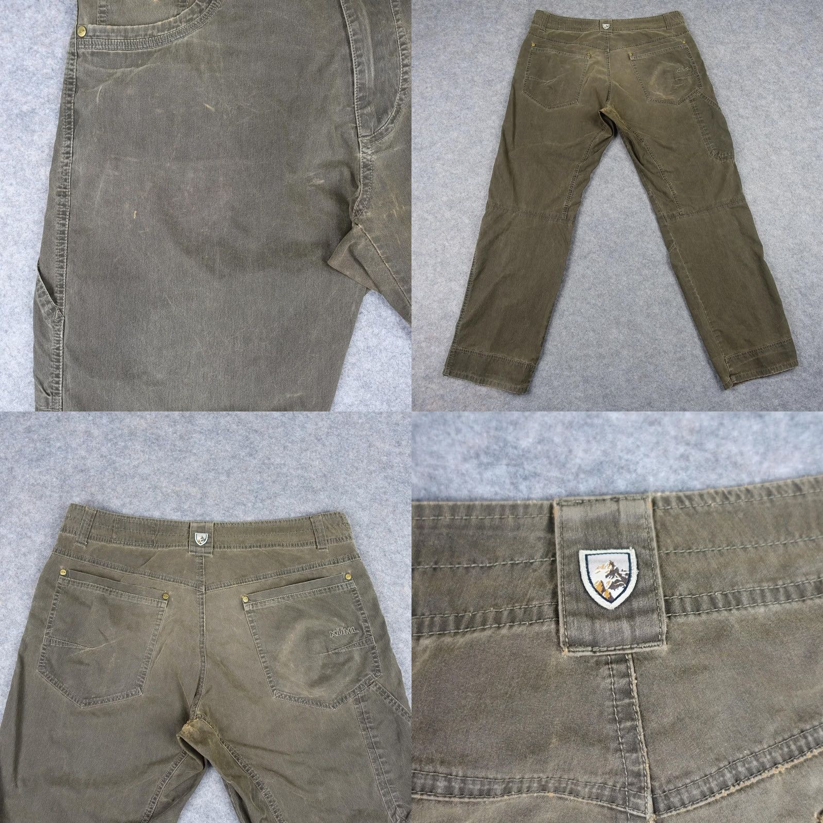 Vintage Kuhl Revolvr Pants Mens 34x32 Canvas Workwear Carpenter 5-Pocket Brown Regular Size US 34 / EU 50 - 8 Thumbnail