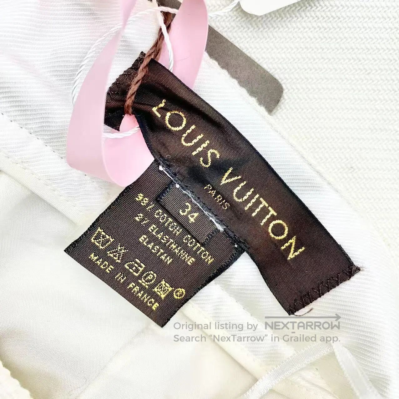 Louis Vuitton Louis Vuitton A gold-rimmed white skirt| Size 42" / US 20 - 4 Thumbnail
