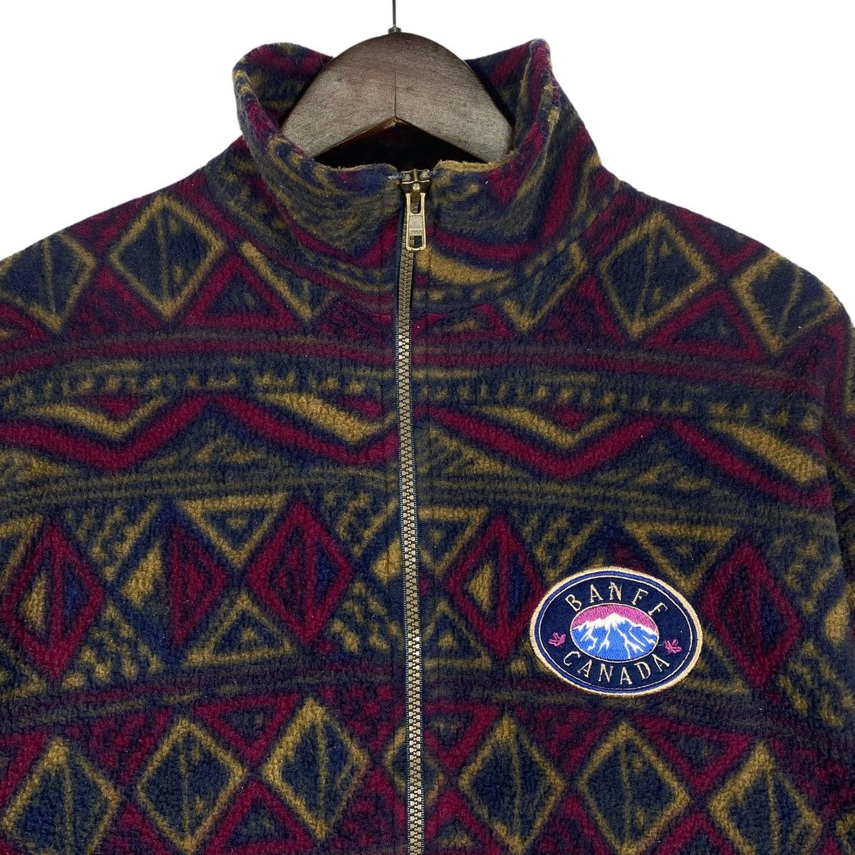 Vintage Vintage 90s Banff Canada Aztec Native Navajo Fleece Sweater Size US S / EU 44-46 / 1 - 6 Thumbnail