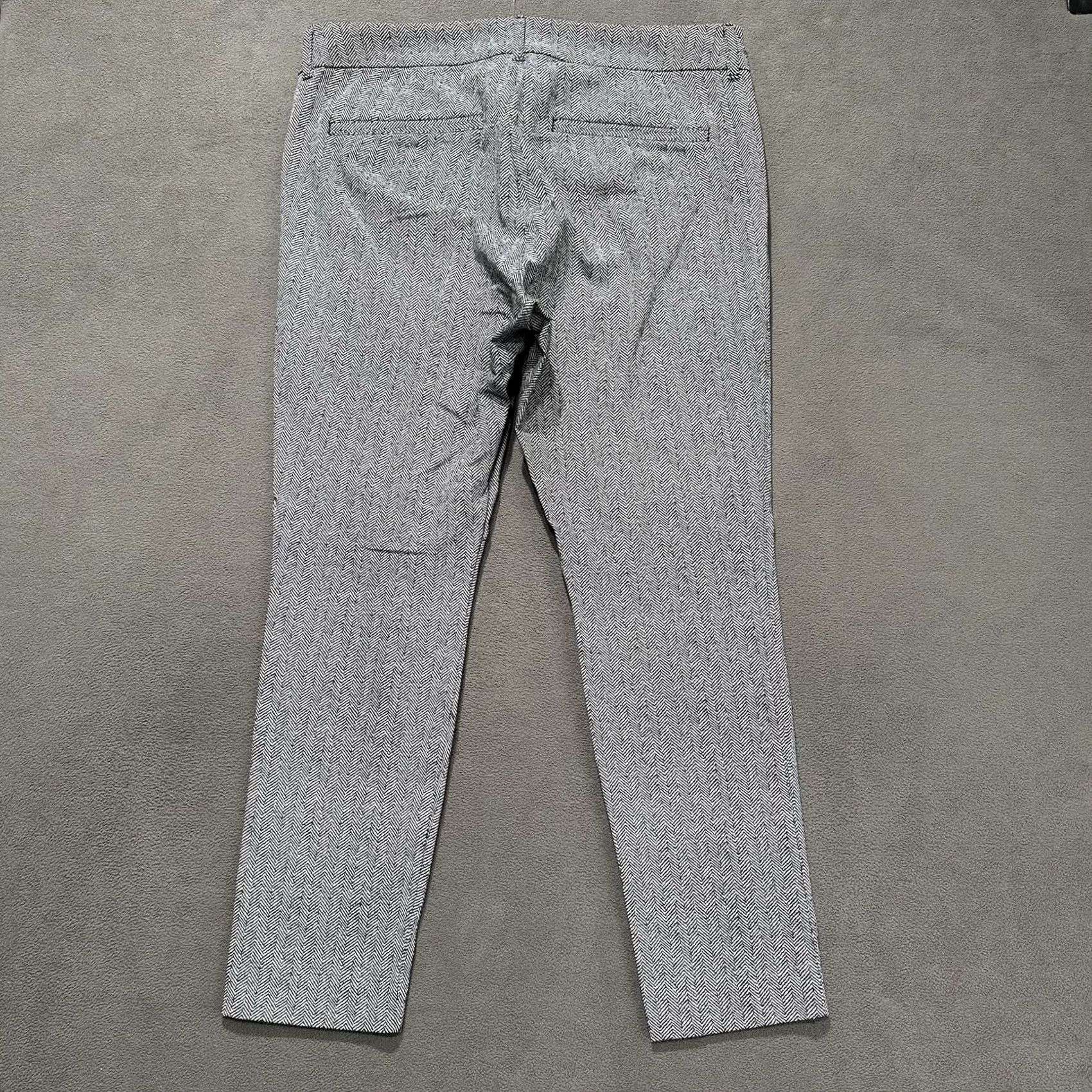 Old Navy Old Navy Pixie Ankle Pants Womens 14 Black White Houndstooth Print Heather Gray Shirt Size 36" / US 14 / IT 50 - 2 Thumbnail