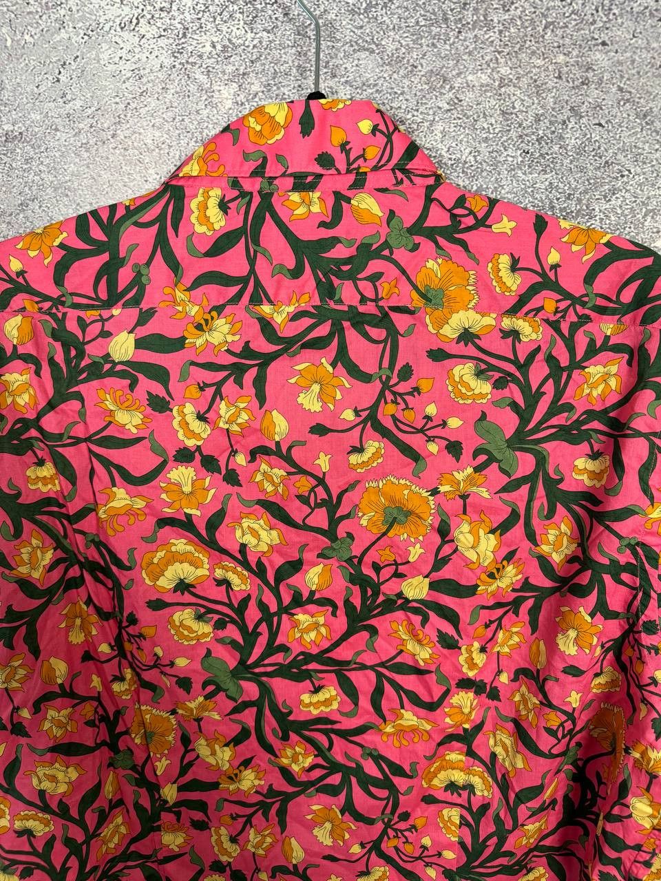 Designer × Vintage Xacus Size 17/43 Evolution Fit Pink Shirt Floral Print Size US L / EU 52-54 / 3 - 15 Thumbnail