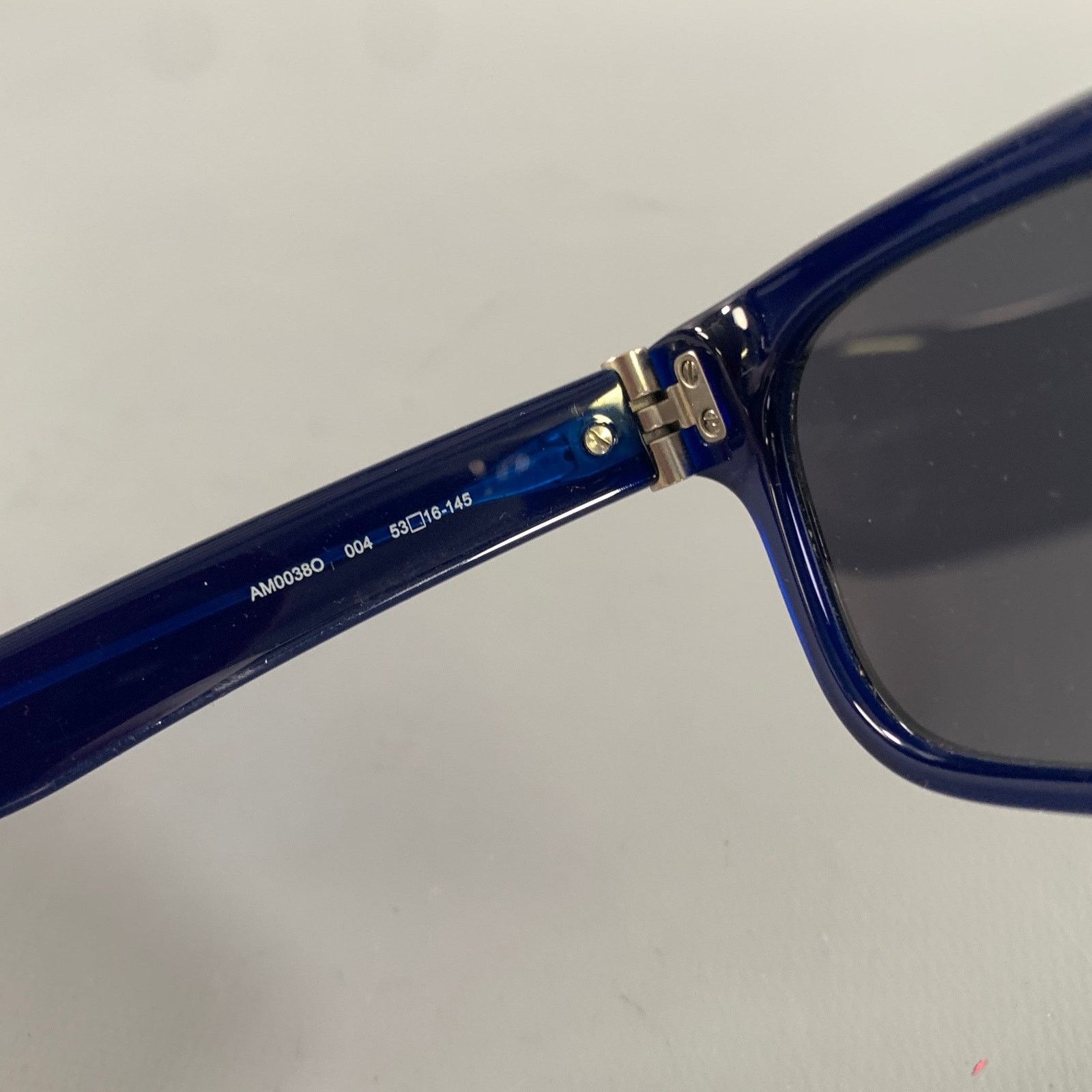 Alexander McQueen ALEXANDER MCQUEEN Blue Light Blue Stripe Sunglasses Size ONE SIZE - 6 Thumbnail
