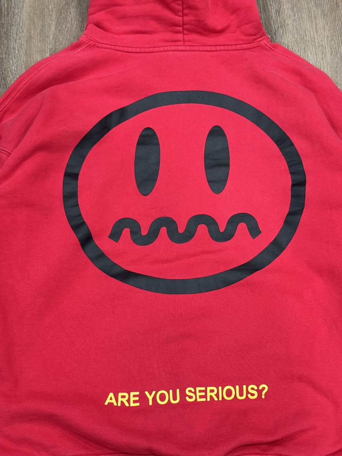 Japanese Brand BEASTER Red Graphic Hoodie “Are You Serious?” I’m Woodman Size US S / EU 44-46 / 1 - 5 Thumbnail