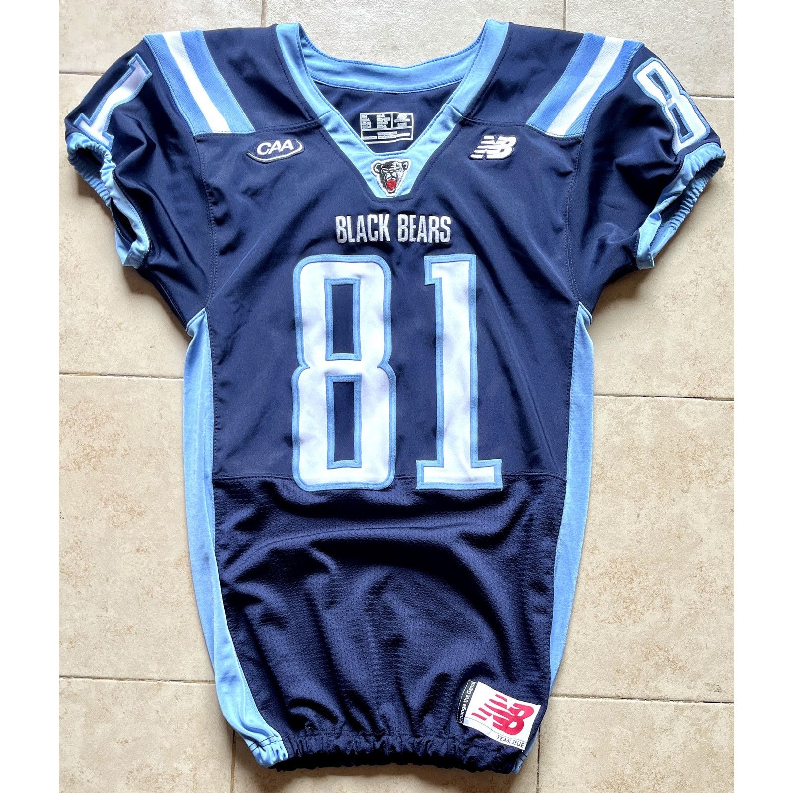Maine Bears NEW BALANCE 2020s football jersey S navy college