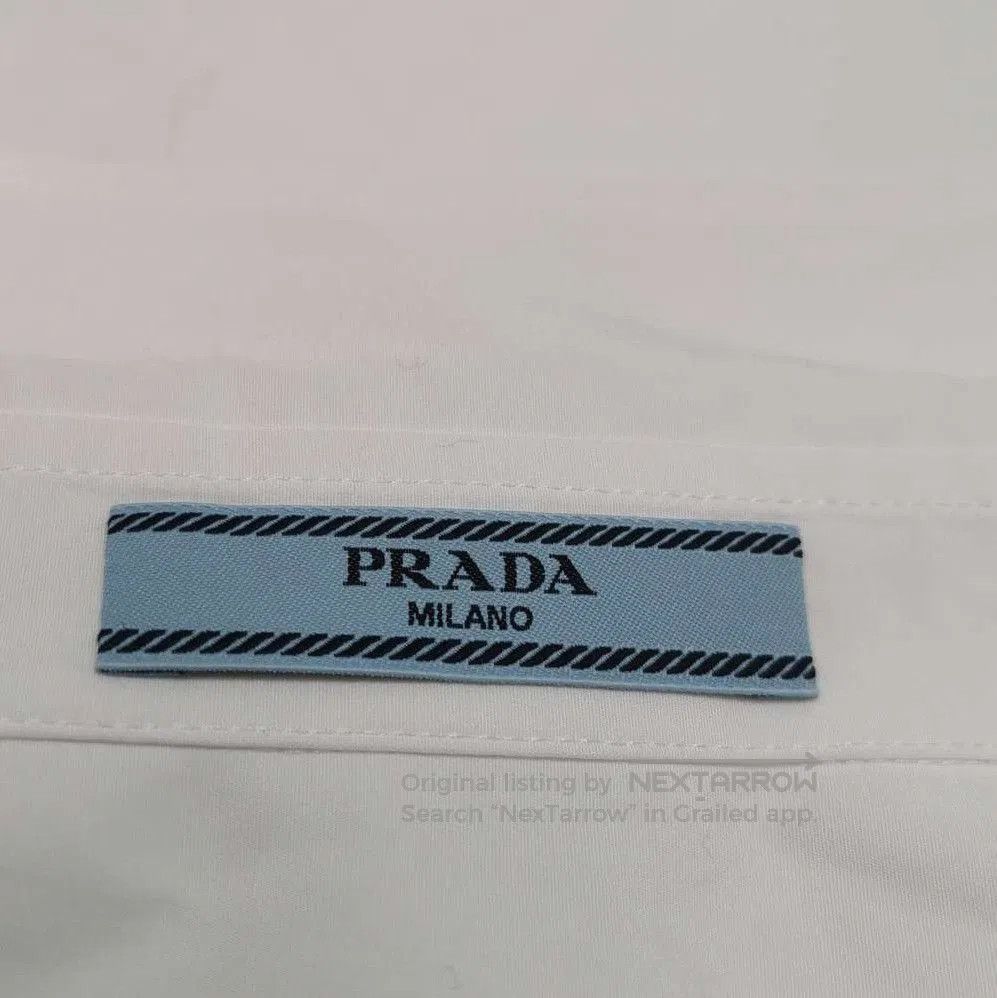 Prada Prada Cotton Long Sleeve Shirt with Tie . Size S / US 4 / IT 40 - 3 Thumbnail