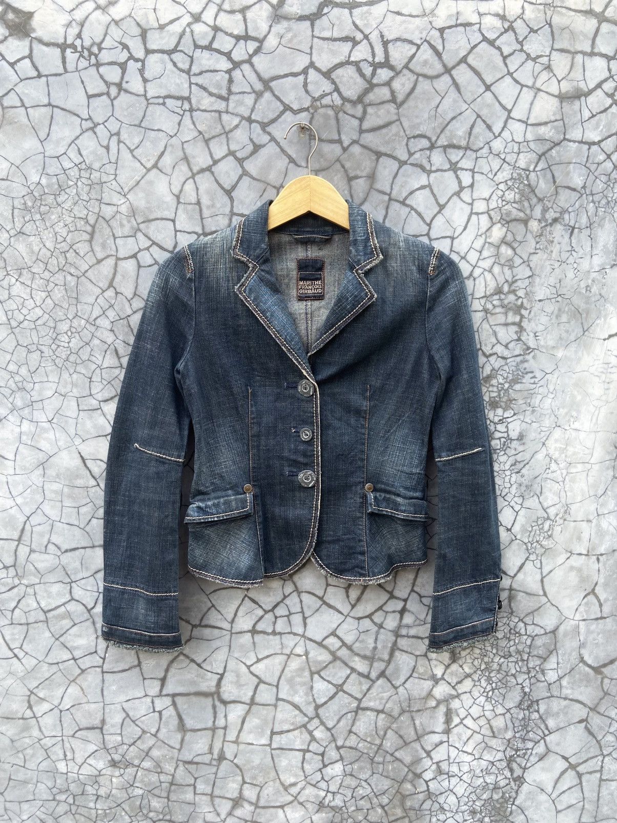 Marithe + Francois Girbaud 2000s Marithe Francois Girbaud AvantGarde Denim Jacket Jeans Size S / US 4 / IT 40 - 3 Thumbnail