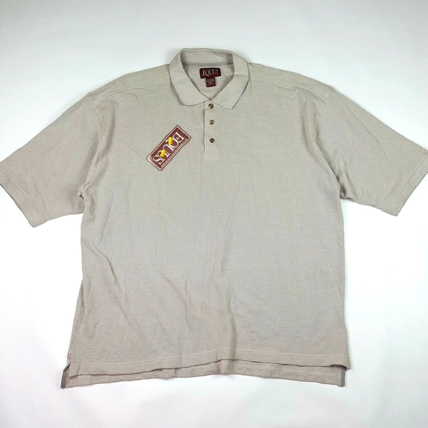 Vintage VINTAGE Equus Polo Shirt Gray 3XL Short Sleeve Knit Cotton Polyester 90s Sports Golf Tennis Shirt Mens Size US XXL / EU 58 / 5 - 2 Thumbnail