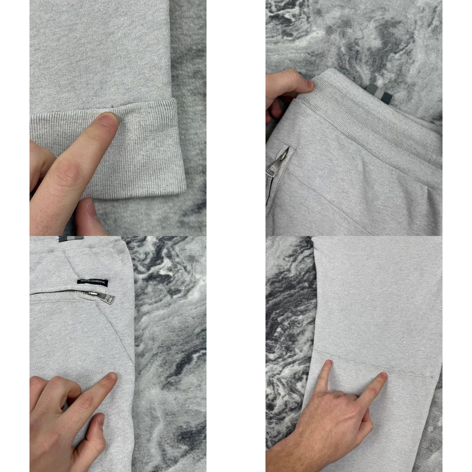 Dolce & Gabbana Dolce&Gabbana Sweatpants Double Drawstring Cotton DG Men Size 48 Gray Size US 32 / EU 48 - 11 Thumbnail