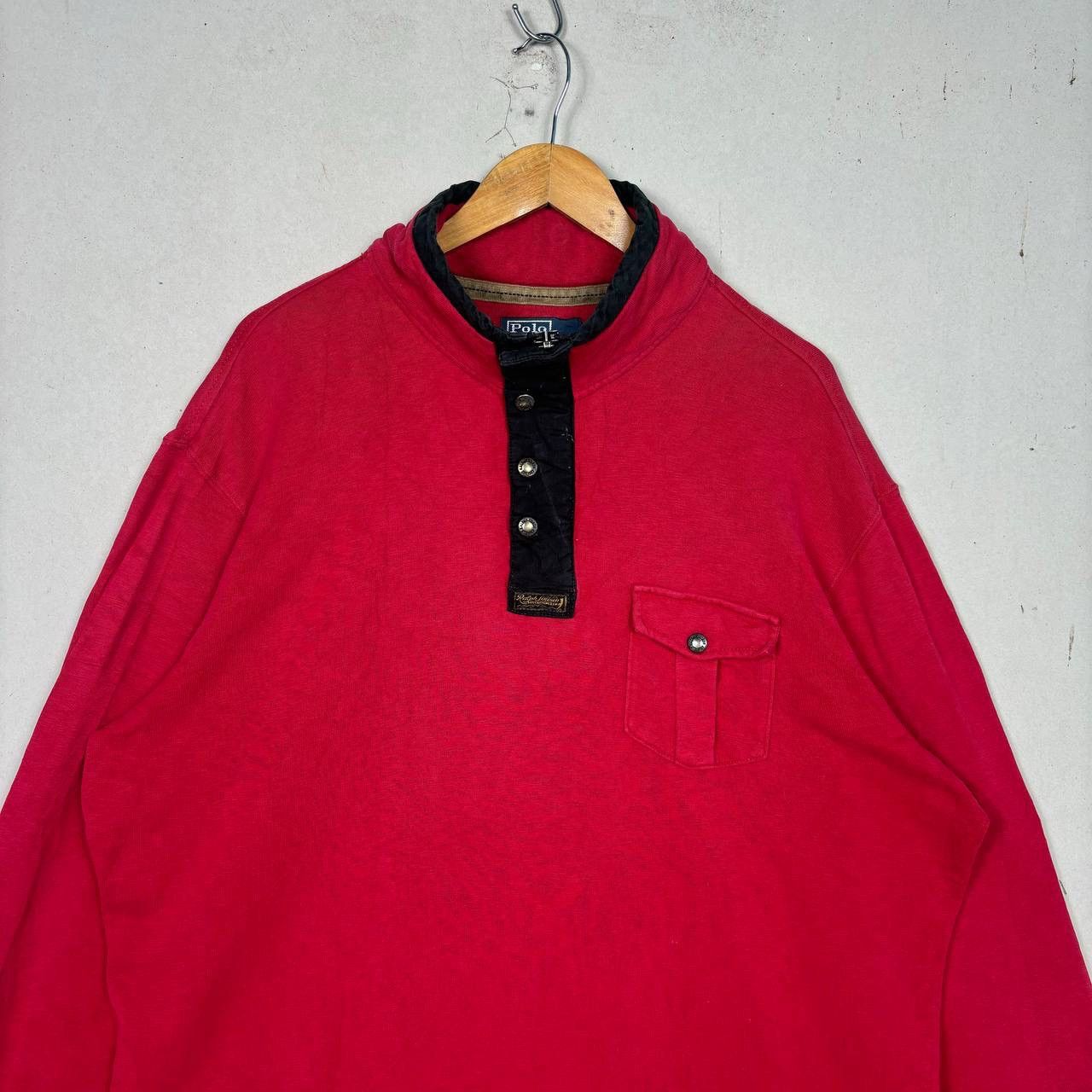 Polo Ralph Lauren Vtg Polo Ralph Lauren 1/4 Zip Pullover XXL Red Talon Size US XXL / EU 58 / 5 - 3 Thumbnail