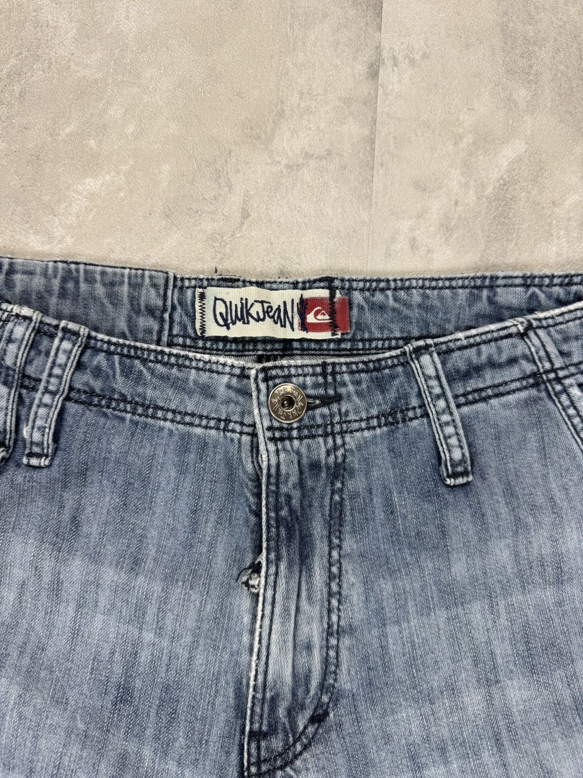 Quiksilver QUIKJEAN Denim Shorts Vintage Rap Hip-Hop skateboarding Size US 32 / EU 48 - 14 Thumbnail