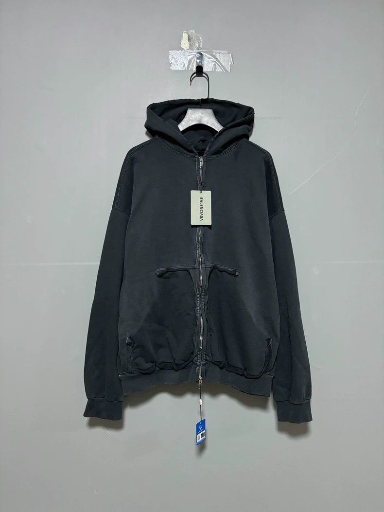 Balenciaga New Balenciaga Logo Zip Hoodie Jacket-2506 Size US XS / EU 42 / 0 - 2 Thumbnail