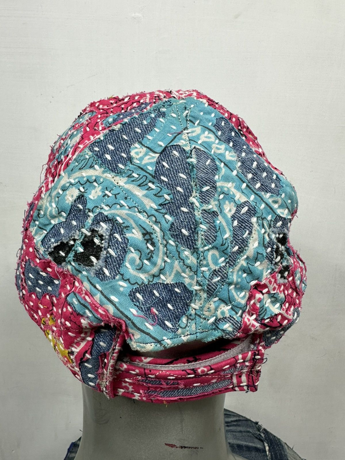 Art Comes First × Handmade Custom Made Distressed Paisley Patchwork Boro hats Size ONE SIZE - 11 Thumbnail