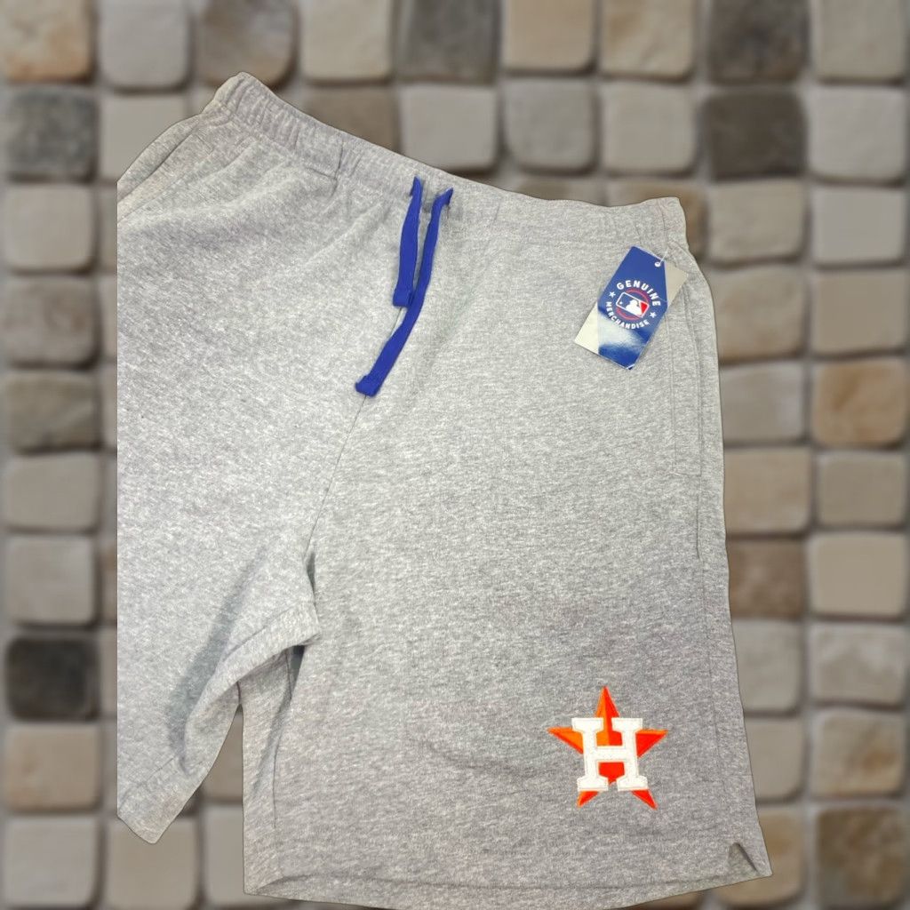Vintage Houston Astros Majestic Shorts Men 2XL 40X11 Gray Cotton Drawstring NWT Regular Mens Size US 39 - 1 Thumbnail