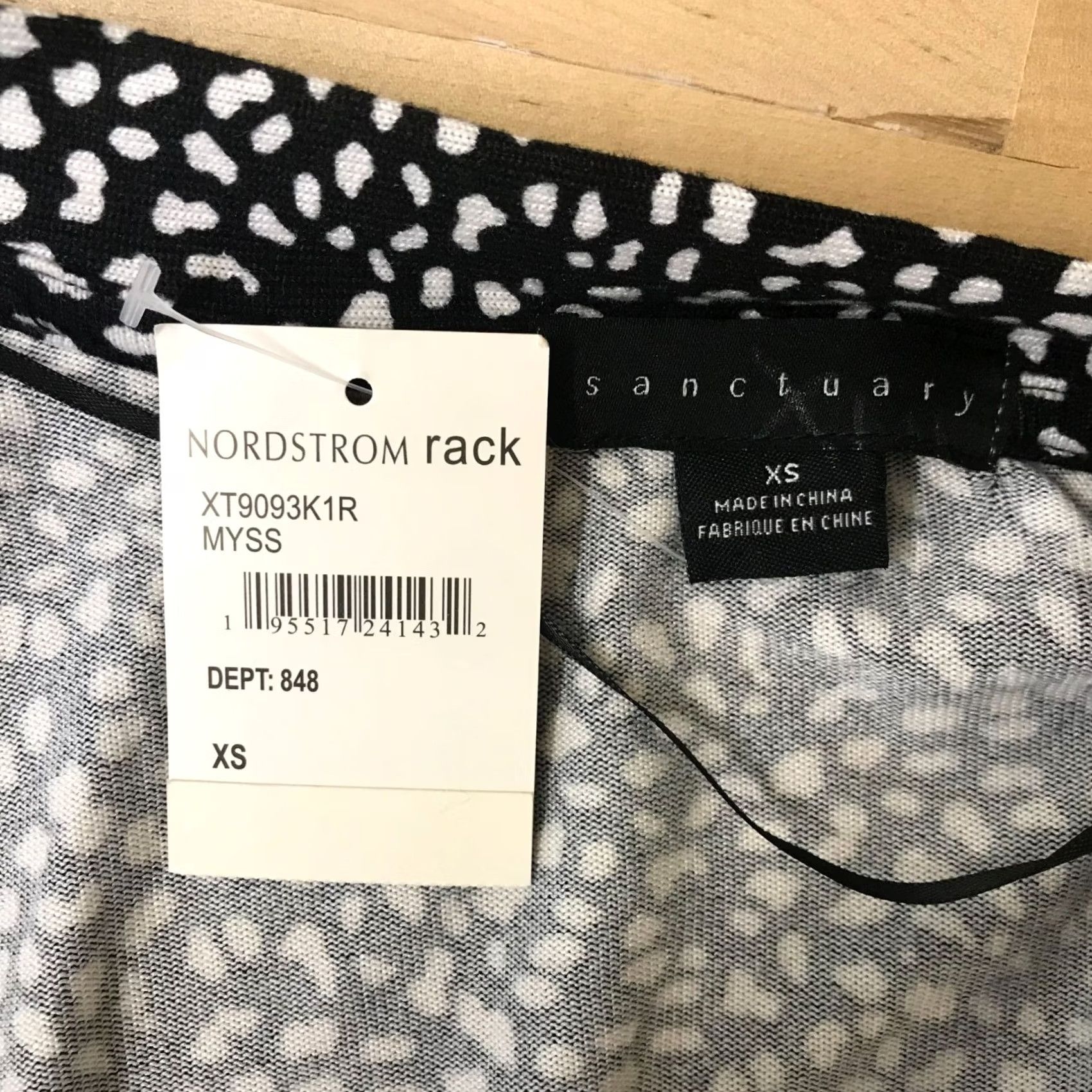 Sanctuary SANCTUARY BLACK/WHITE Long Sleeve Open Front Cardigan Sweater Womens XS Size XS / US 0-2 / IT 36-38 - 7 Thumbnail