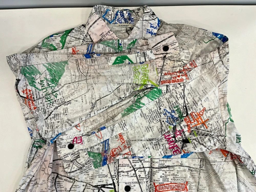 Yohji Yamamoto LIMI feuYohji Yamamot TOKYO MAP Long shirt dress Size US M / EU 48-50 / 2 - 4 Thumbnail