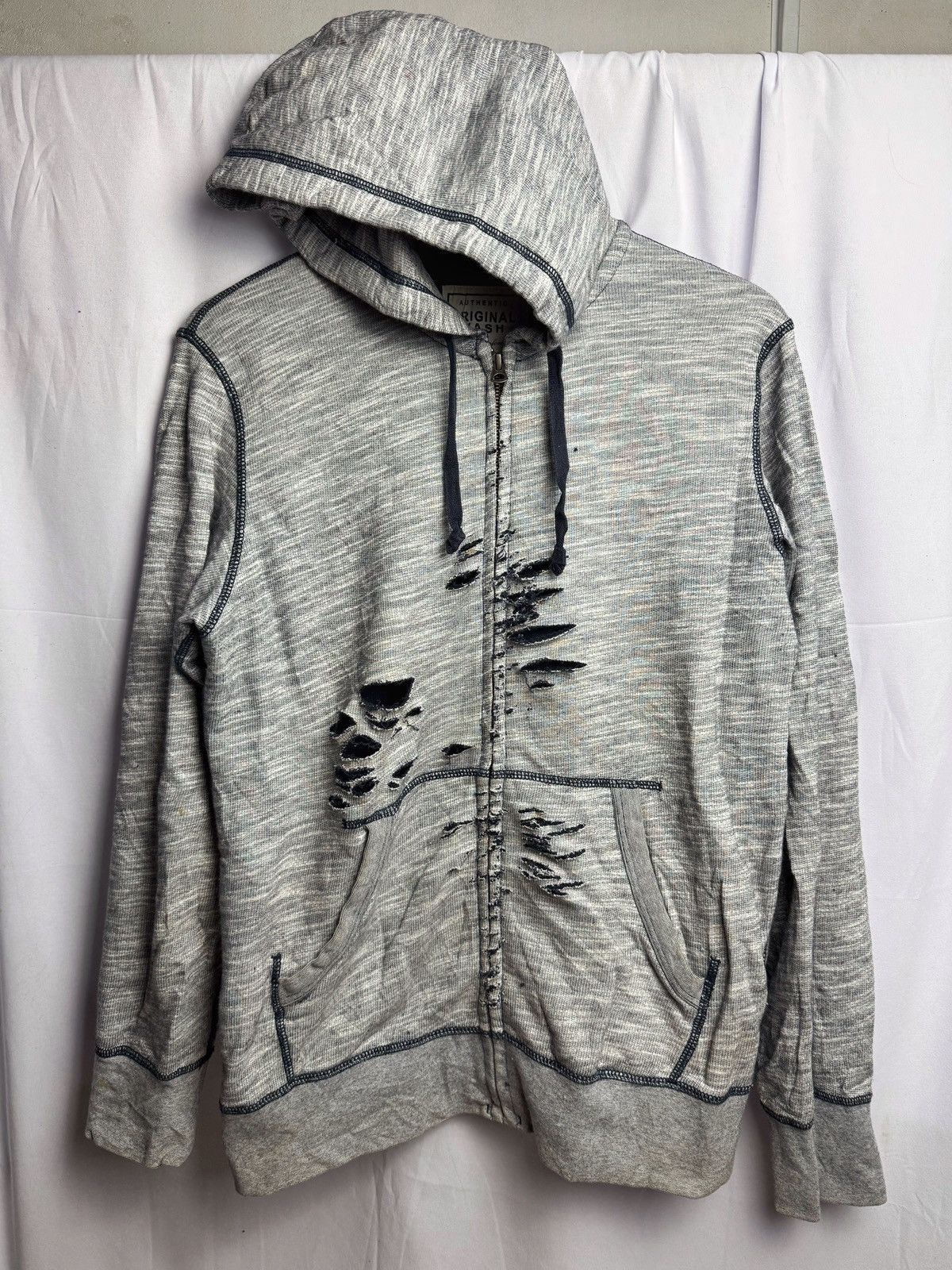 If Six Was Nine × Japanese Brand × Le Grande Bleu (L.G.B.) Distressed Hoodie Original Wash Ifsixwasnine lgb Size US L / EU 52-54 / 3 - 1 Thumbnail