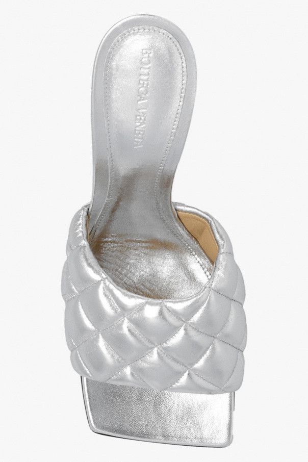 Bottega Veneta o1bcso1str0924 Padded Sandal Mules in Silver Size US 11 / IT 41 - 6 Thumbnail