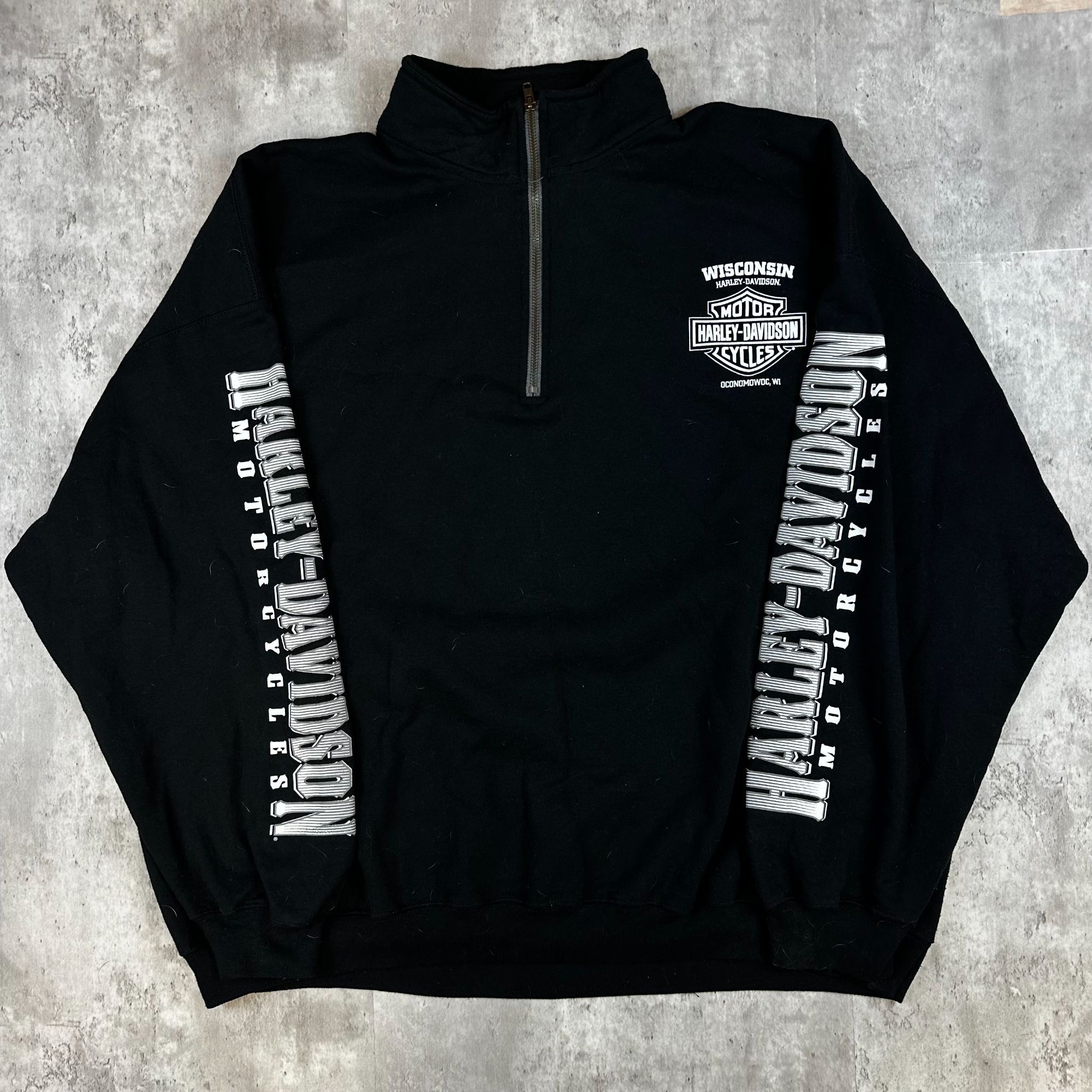 Harley Davidson Harley-Davidson Wisconsin Graphic 1/4 Zip Pullover Sweatshir Size US XL / EU 56 / 4 - 1 Thumbnail