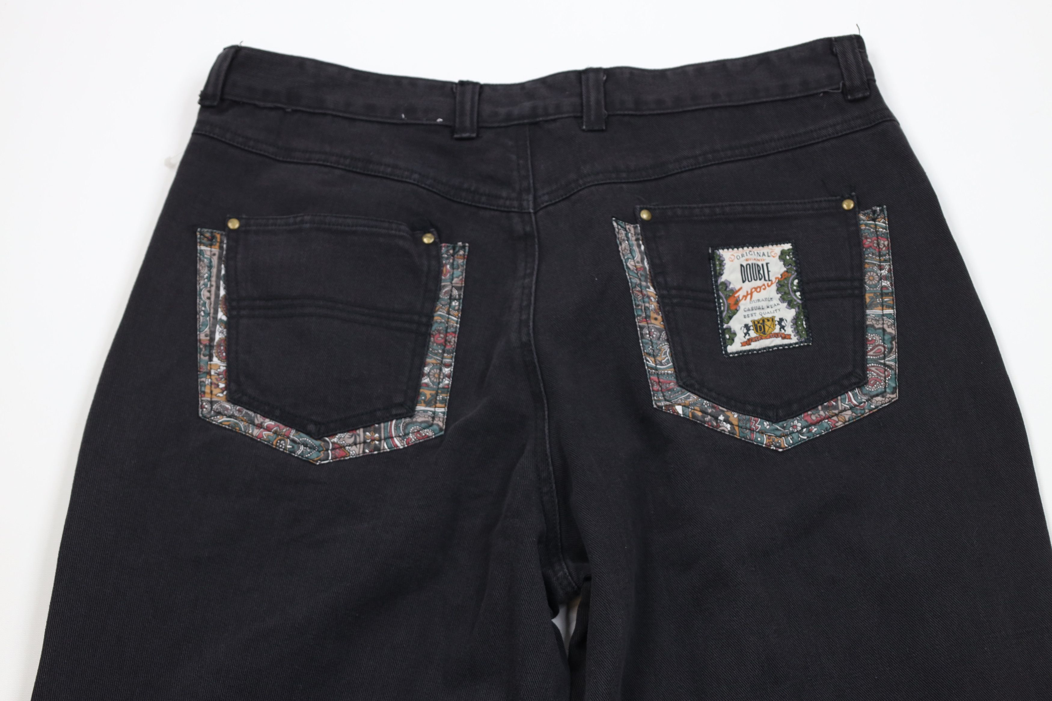 Deadstock Vintage 90s Streetwear Flip Cuff Baggy Fit Jeans
