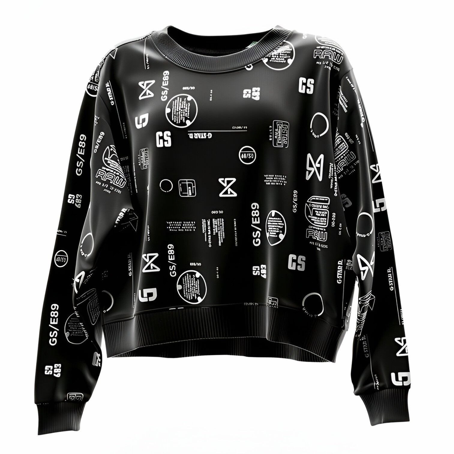 G-Star G-Star RAW D20500 Cropped Graphic Sweatshirt Black Women’s M Size M / US 6-8 / IT 42-44 - 1 Thumbnail