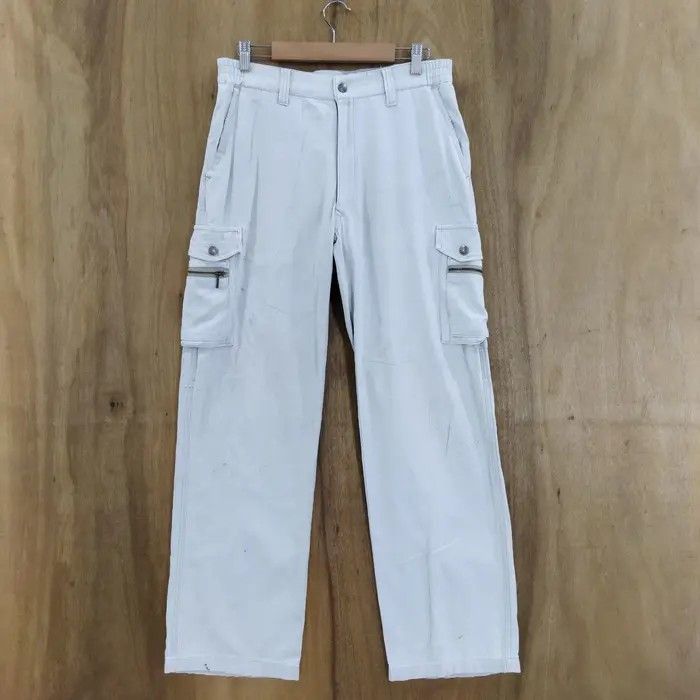 Japanese Brand RAKAN LIGHT GREY CARGO PANTS Size US 30 / EU 46 - 1 Thumbnail