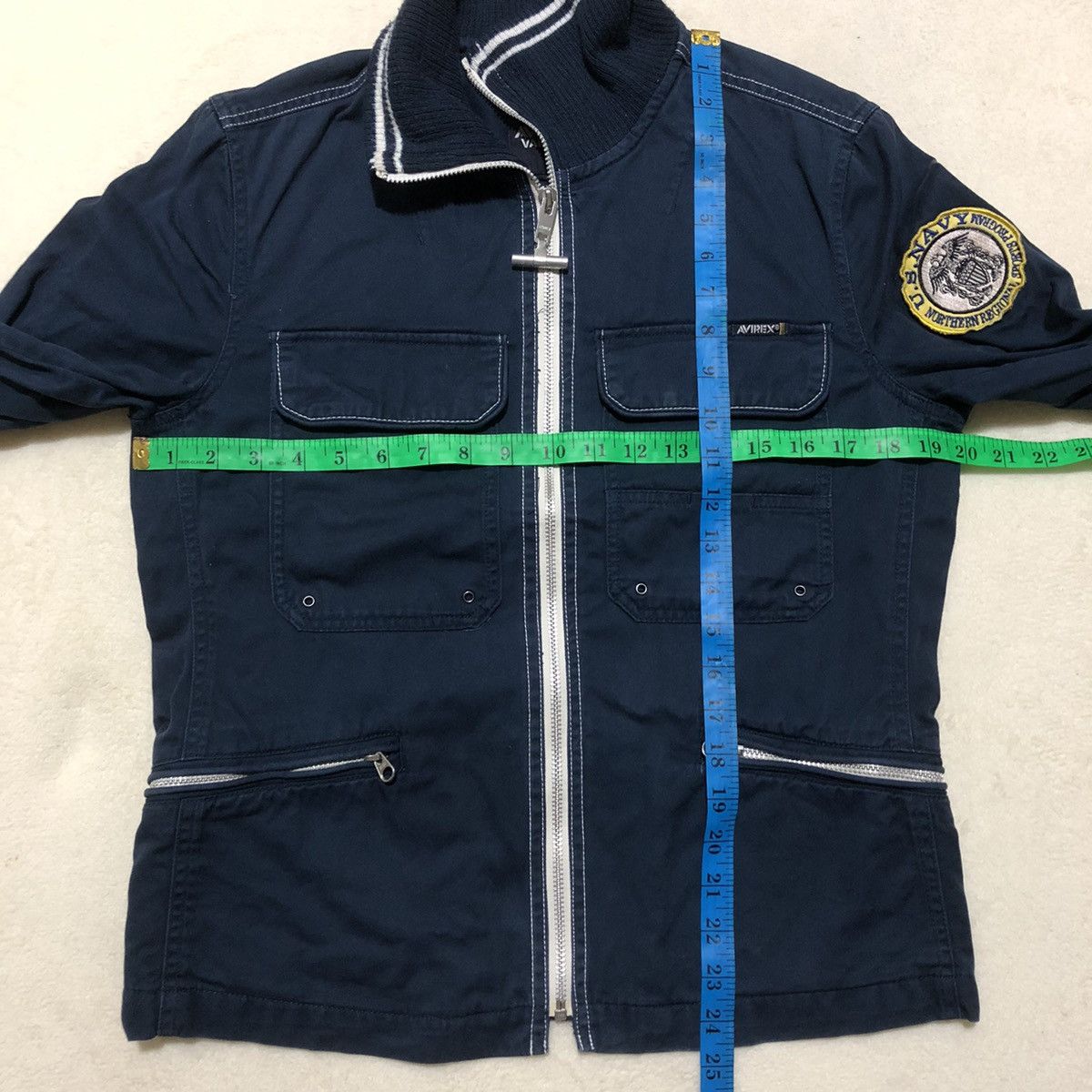 Avirex × Japanese Brand DISTRESSED Avirex Varsity Multi-pocket Light Jacket Size US S / EU 44-46 / 1 - 17 Thumbnail