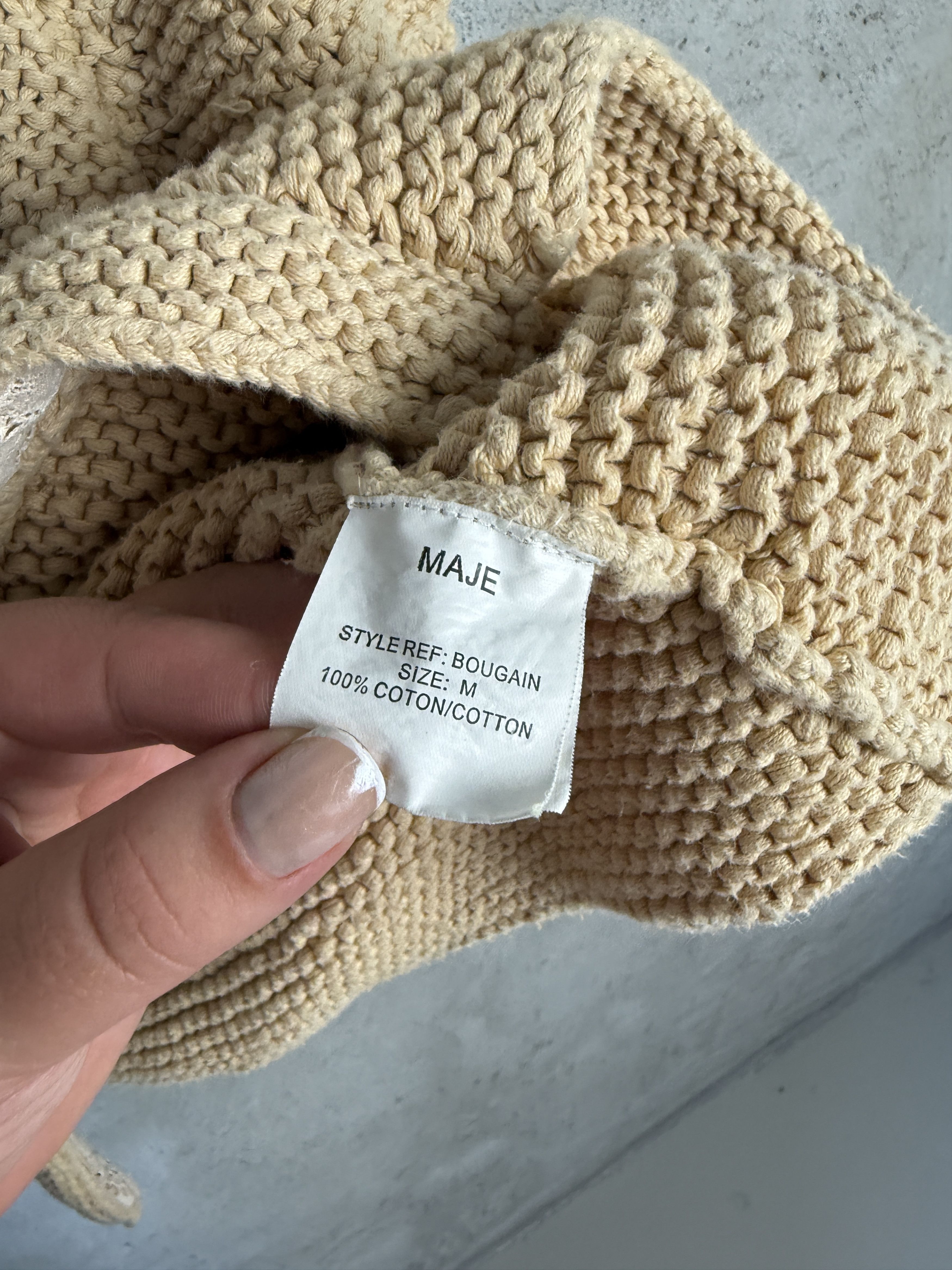 Maje Maje cardigan cotton sweater knitwear Size M / US 6-8 / IT 42-44 - 4 Thumbnail