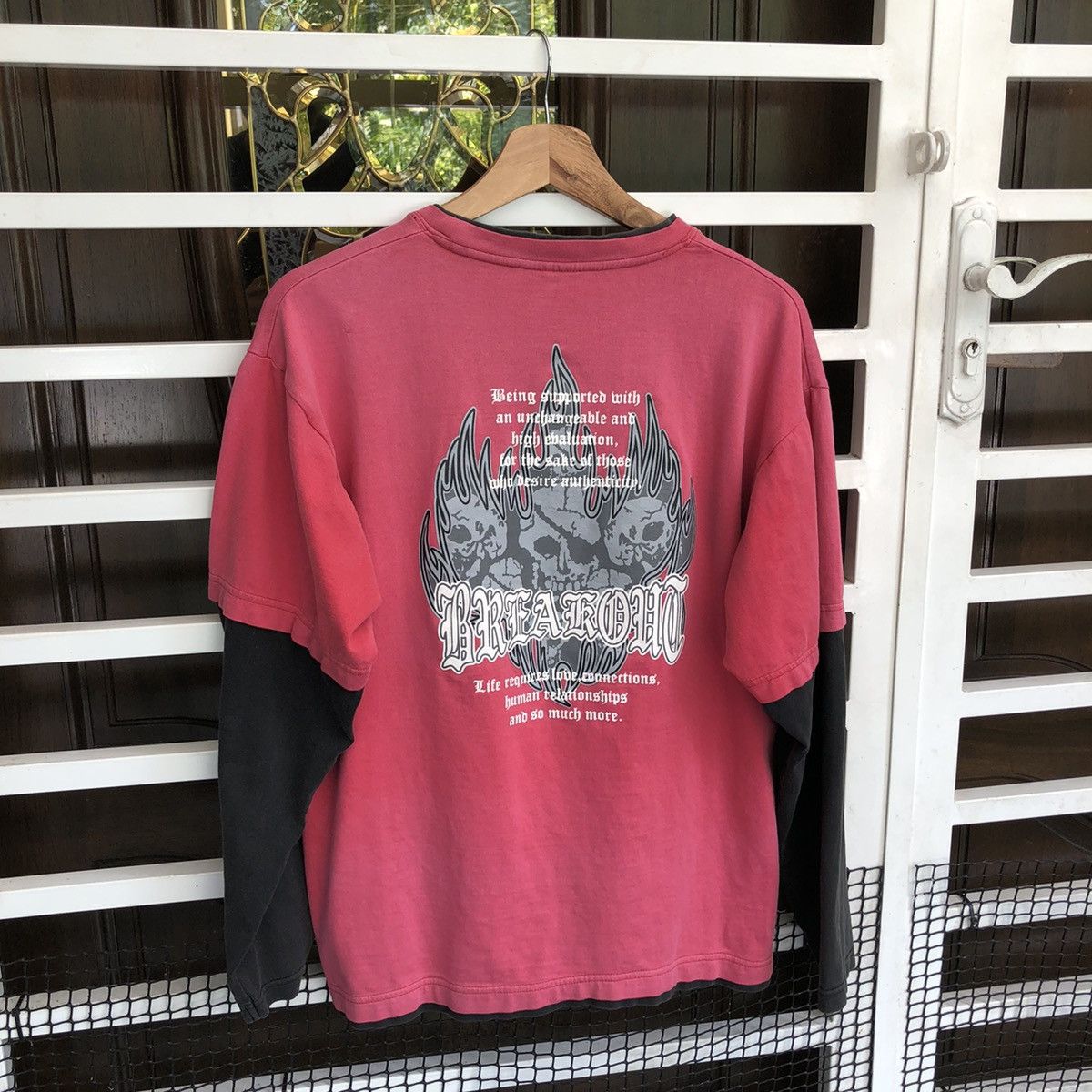 Hysteric Glamour × If Six Was Nine × Japanese Brand Zero Double layer Skull y2k Longsleeve 🍒 Size US L / EU 52-54 / 3 - 1 Thumbnail