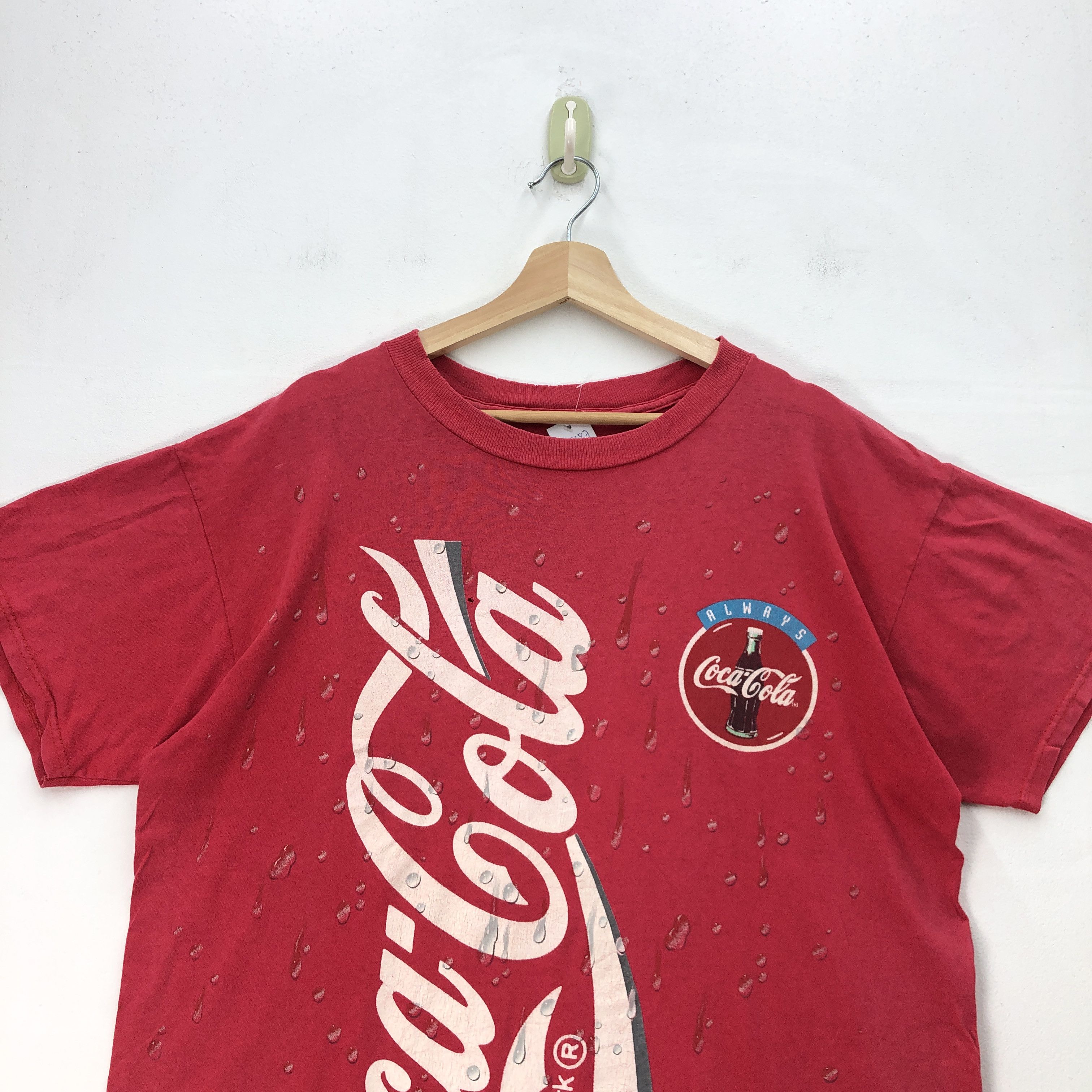 Coca Cola Vintage 90s COKE T Shirt Letter Coca Cola Crewneck Tees Size US L / EU 52-54 / 3 - 3 Thumbnail