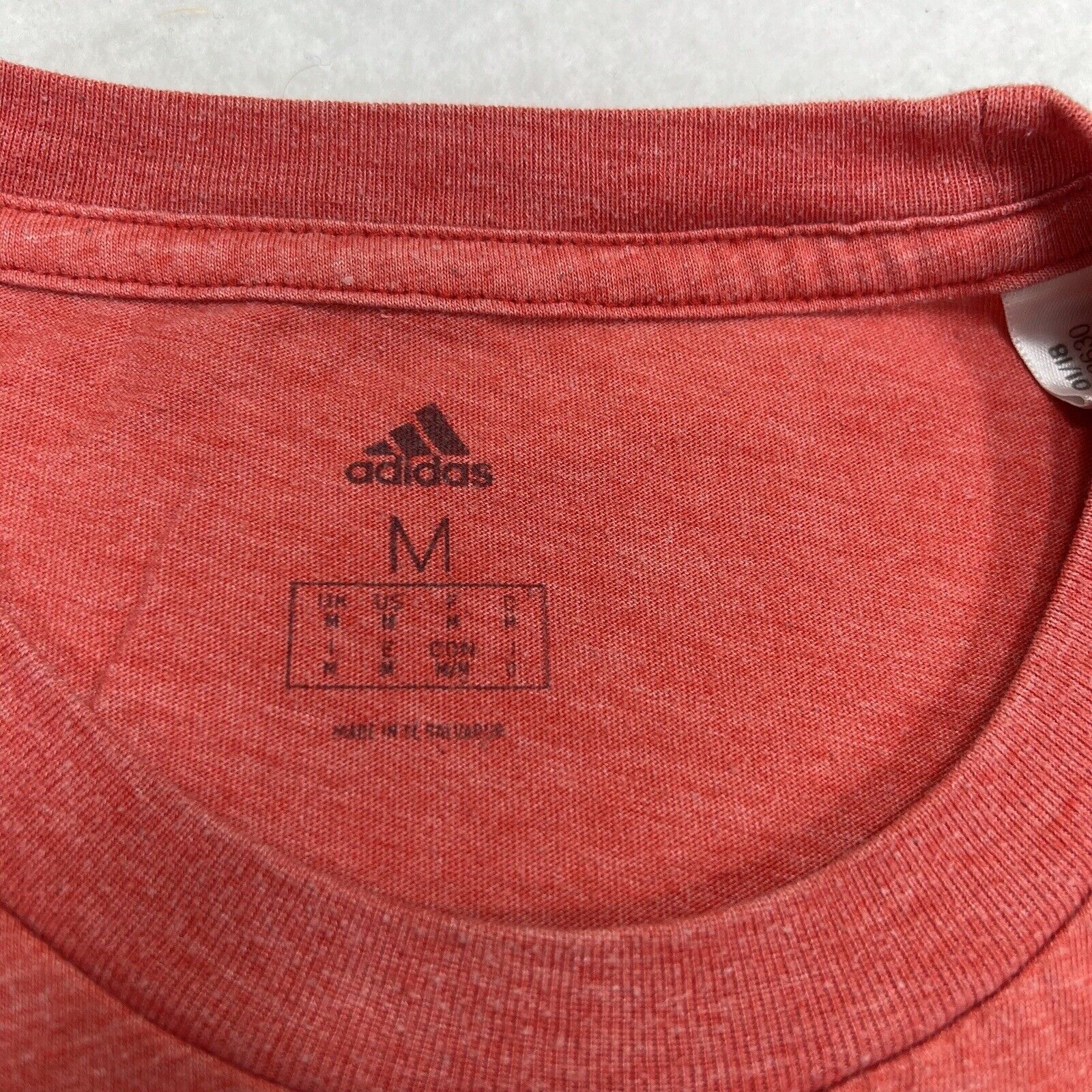 Adidas Adidas Medium Light Red Athletic Lightweight T Shirt Size US M / EU 48-50 / 2 - 3 Thumbnail