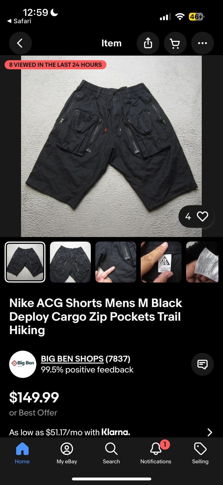 Nike ACG Deploy Cargo Shorts Errelson Hugh