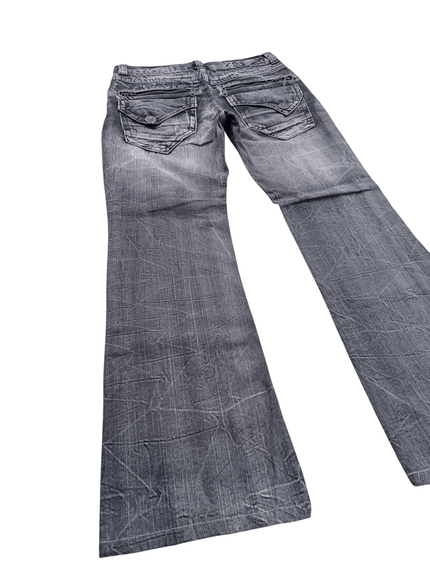 Japanese Brand FLARED 🔥 BLOW BY BLUE DISTRESSED WHISKERS FADED JEANS Size US 31 - 13 Thumbnail