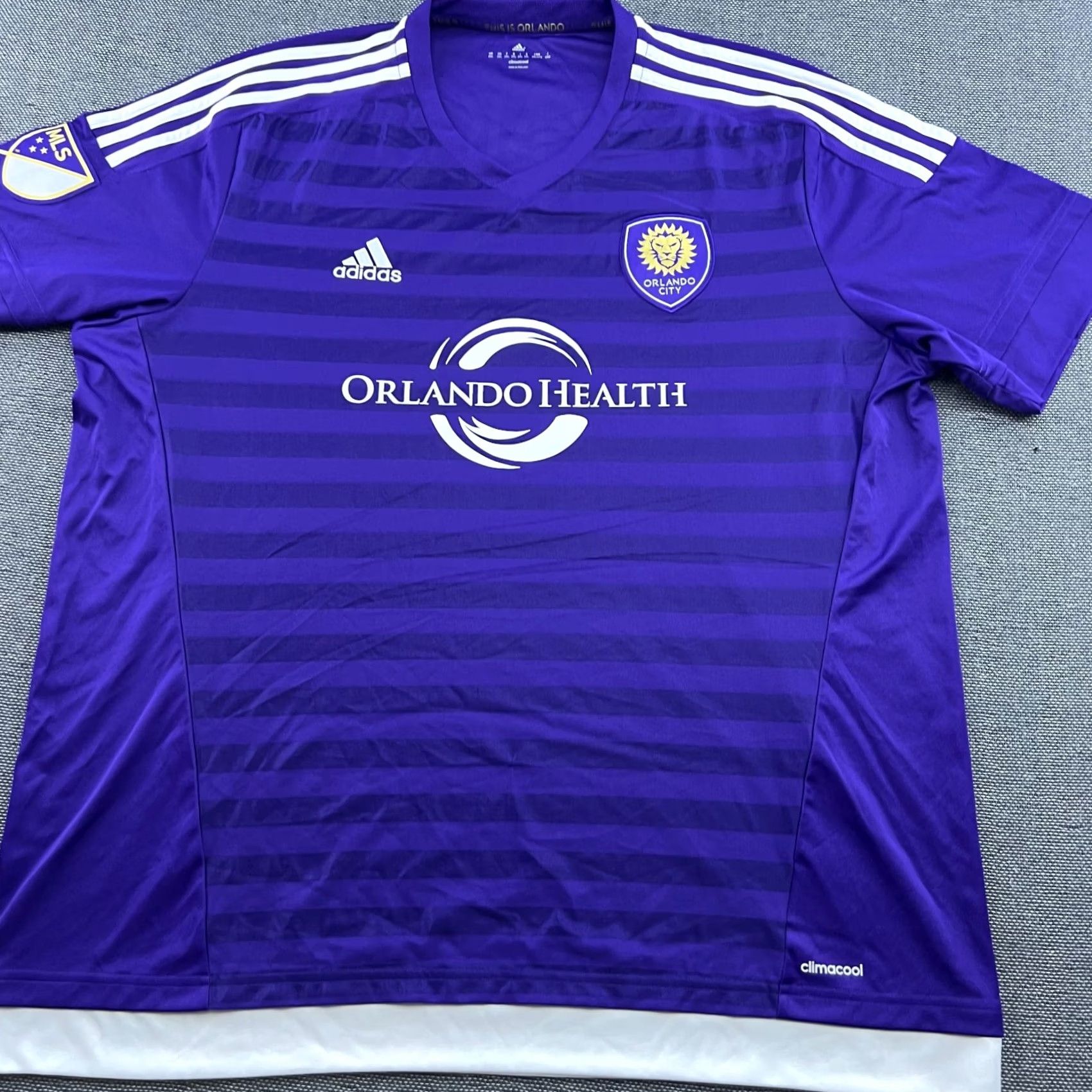 Adidas adidas Orlando City 2015 2016 Home Jersey Mens 2XL Shirt Football T-Shirt Blue 2XL Adidas Mens Football Jersey Size US XXL / EU 58 / 5 - 2 Thumbnail