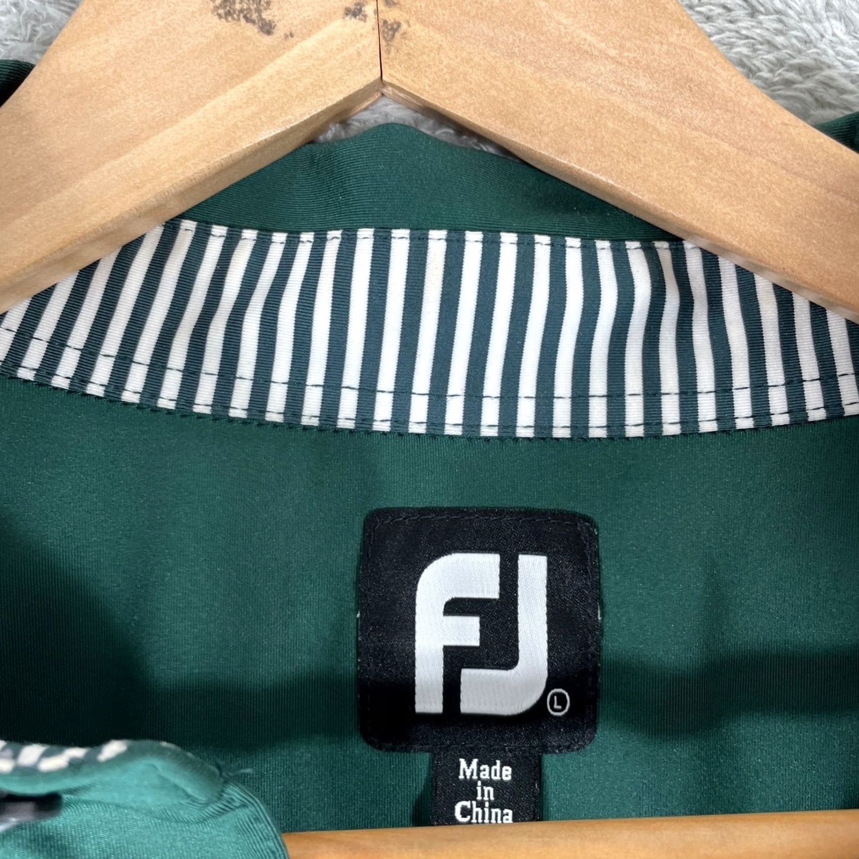 Footjoy FootJoy Masters Tournament Director Polo Mens Large Green Performance Golf Shirt - Pre-owned Size US L / EU 52-54 / 3 - 4 Thumbnail