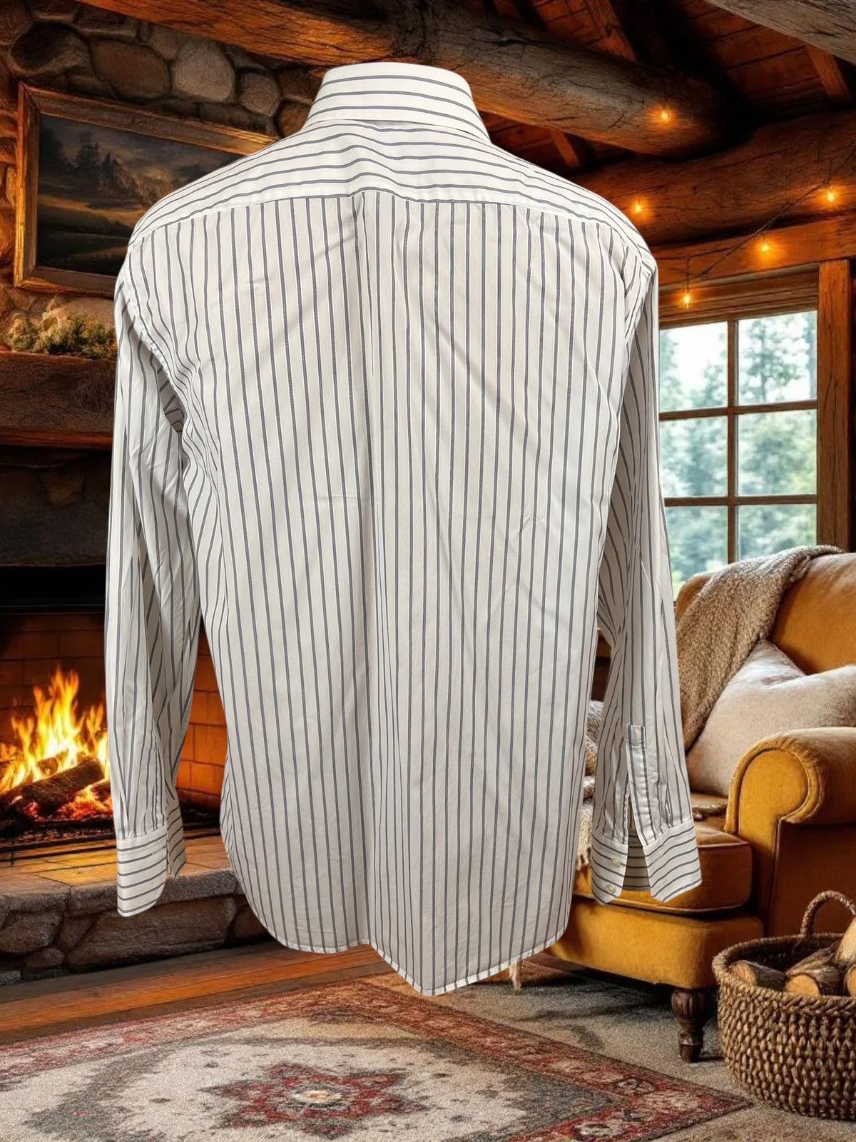 Hugo Boss Hugo Boss Enzo striped shirt size XL / 44 Size US XL / EU 56 / 4 - 4 Thumbnail