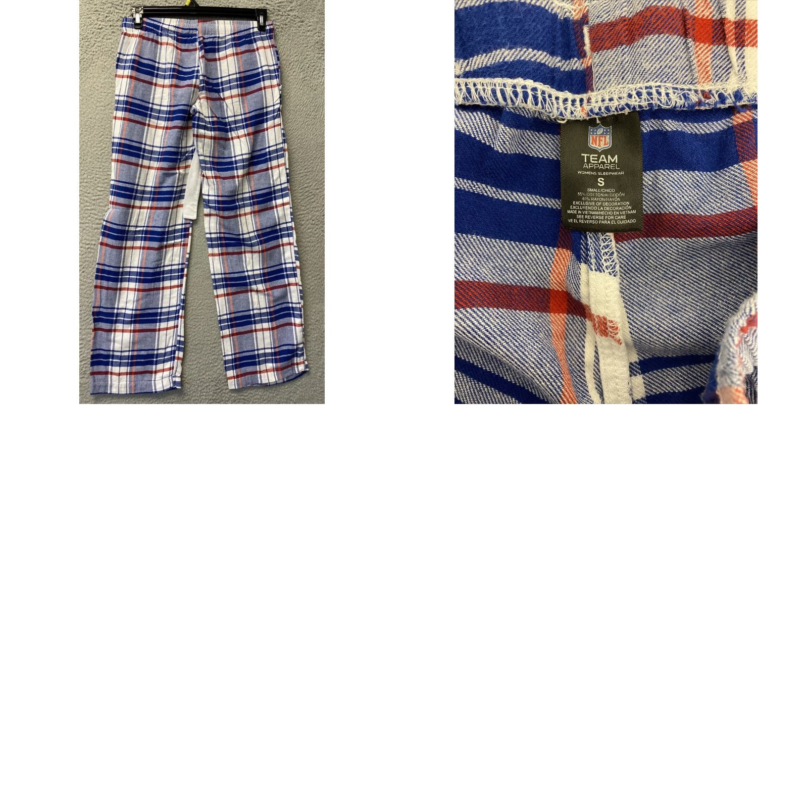 NFL NFL New York Giants Pajama Pants Mens Small Blue Plaid Sleepwear Lounge Cotton Size US 29 - 8 Thumbnail