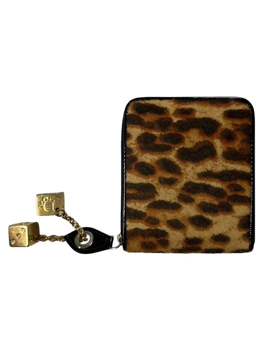 Dior CHRISTIAN DIOR F/W 2004 Leopard Print Dice Zip Around Wallet Grailed